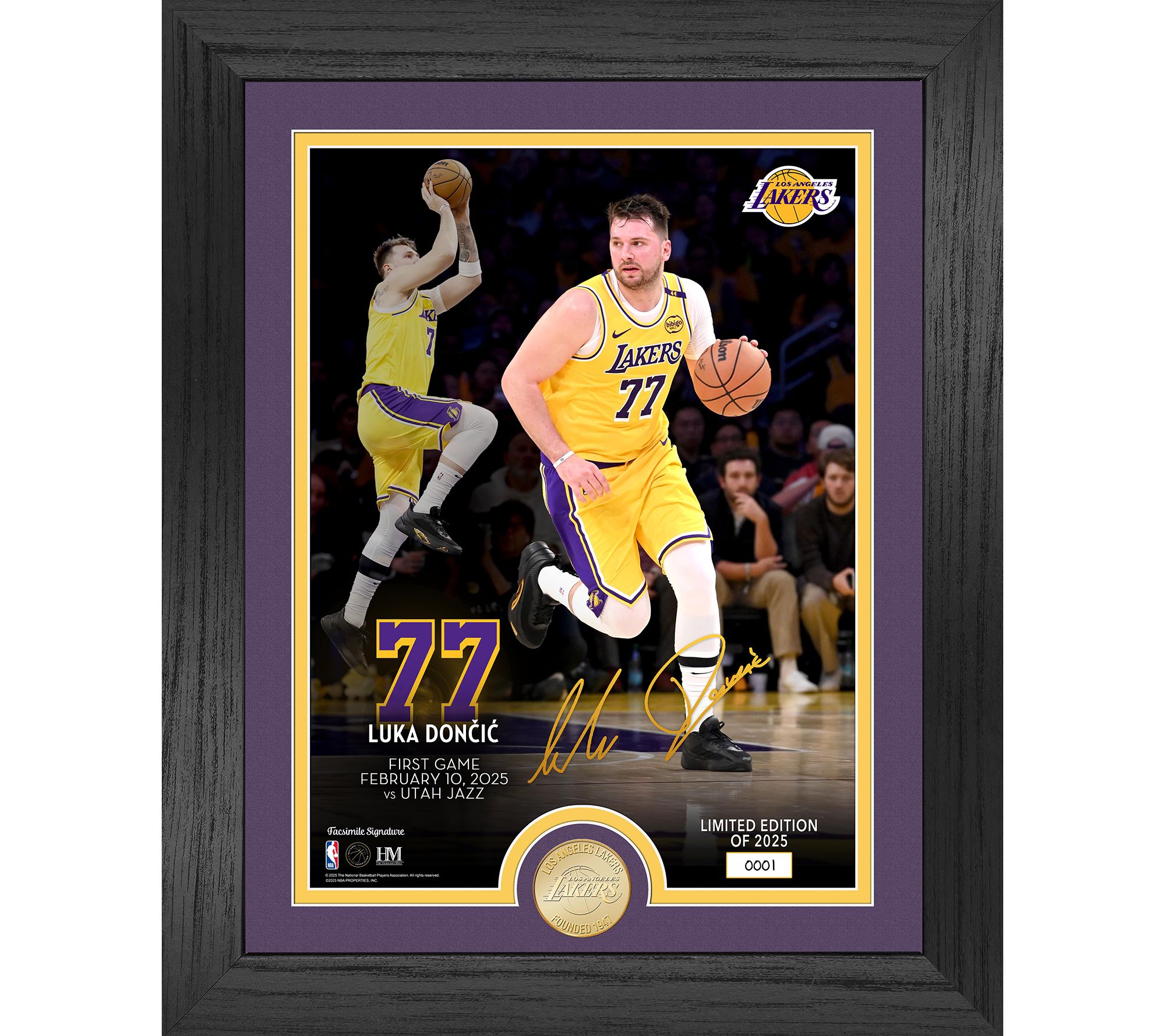 Highland Mint Luka Doncic Los Angeles Lakers Bronze Photo Mint