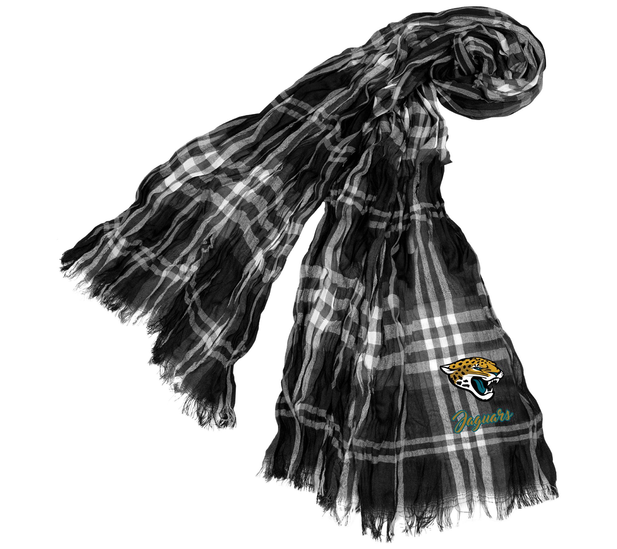 Packers Women's Checkered Woven Blanket Scarf