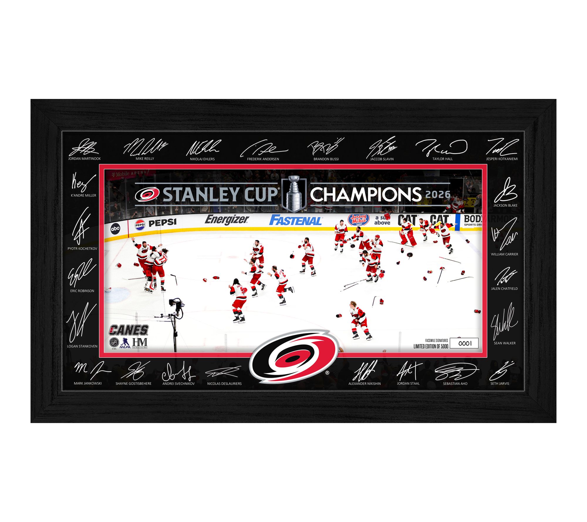 Hurricanes 2026 Stanley Cup Champ Celebration Signature Frame
