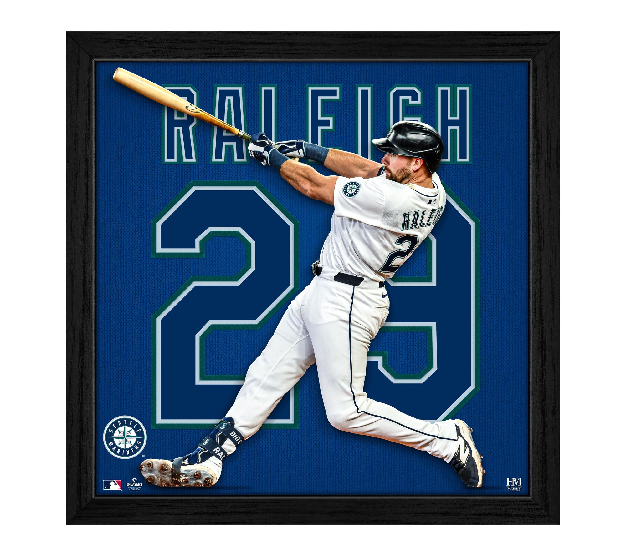 Highland Mint Cal Raleigh Seattle Mariners Impact Jersey Frame