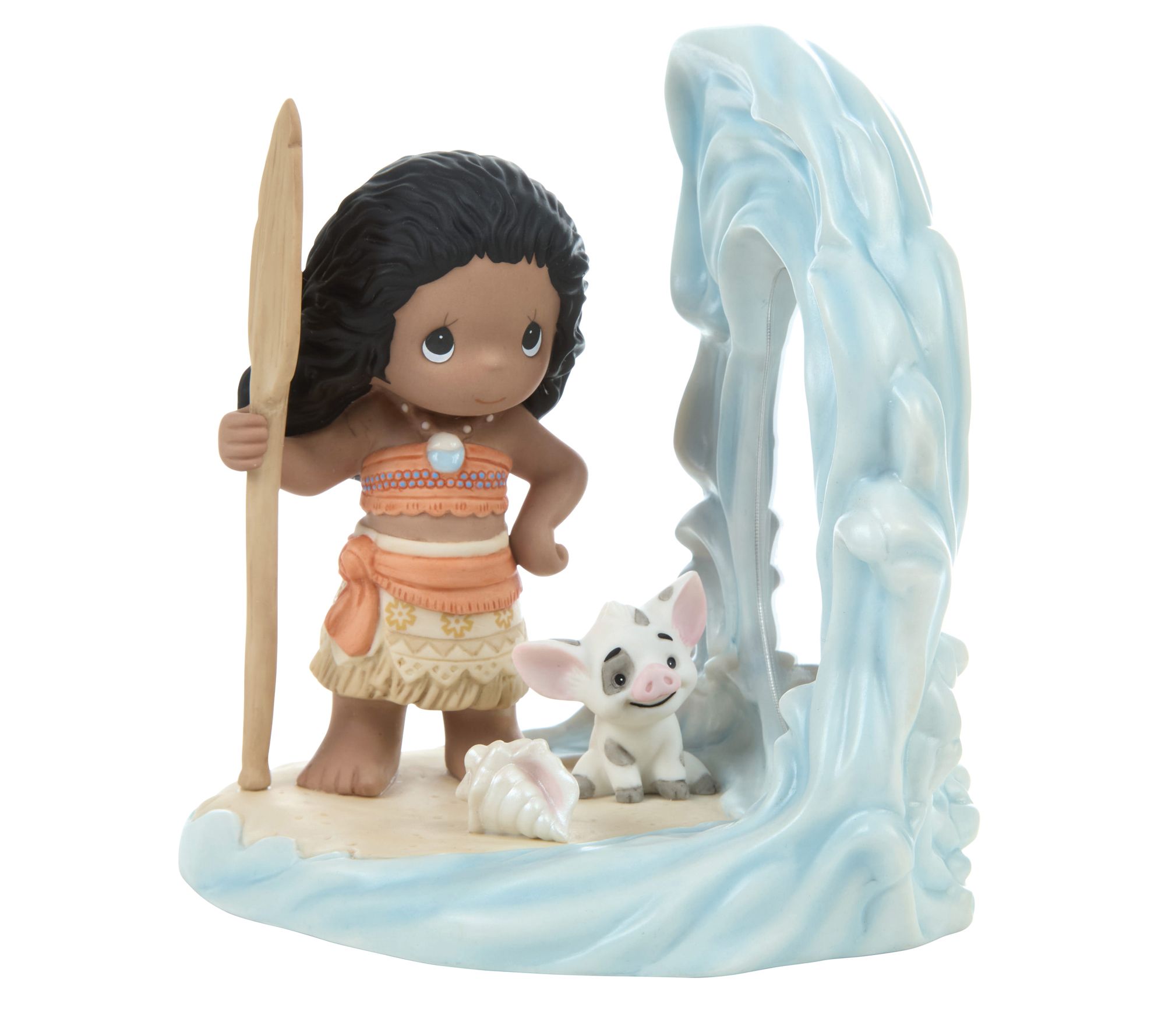 Precious Moments Disney Moana With Mirror Figurine