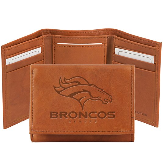 Rico NFL Embossed Leather Trifold Wallet