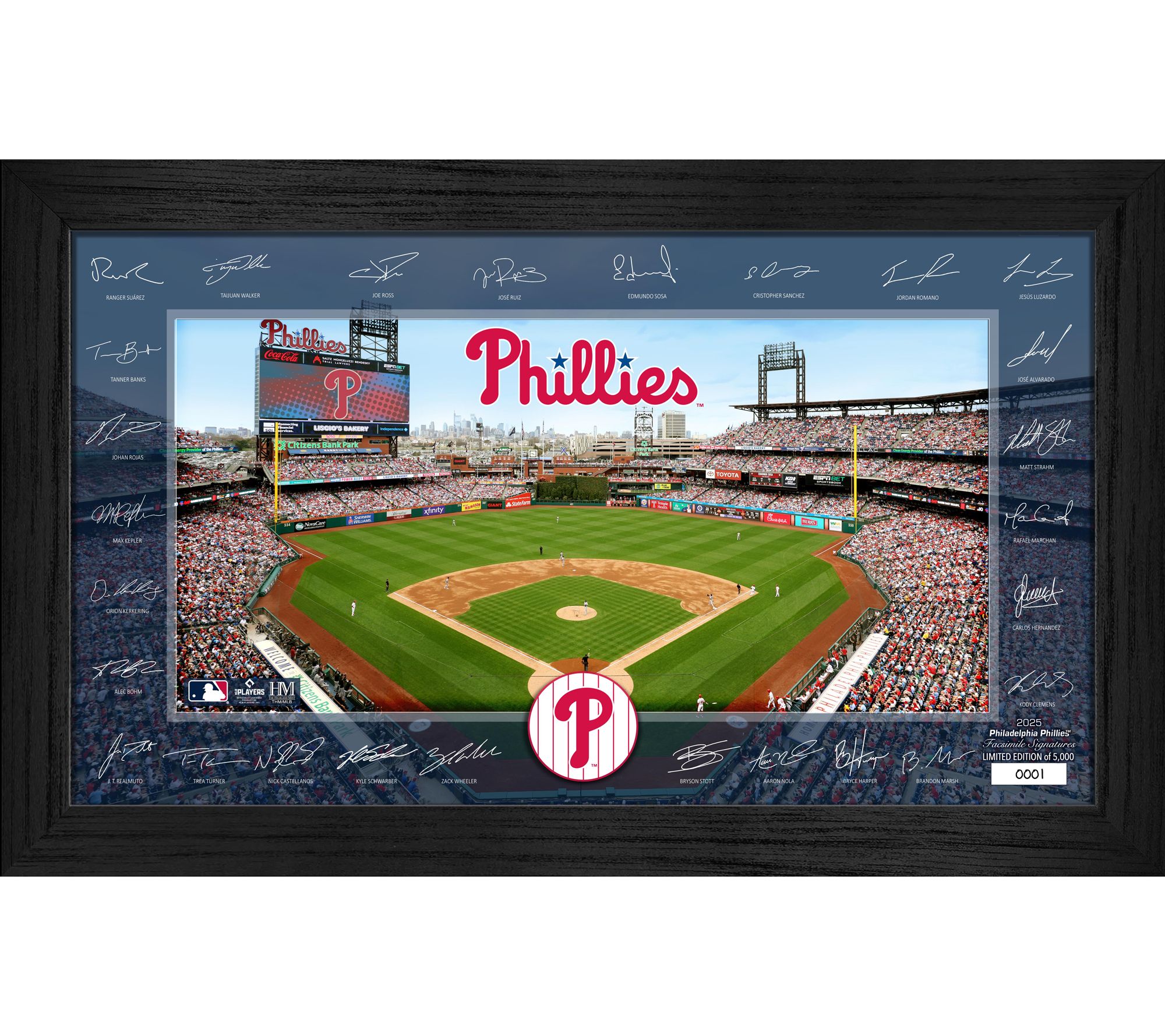 Highland Mint Philadelphia Phillies 2025 Signature Field Frame