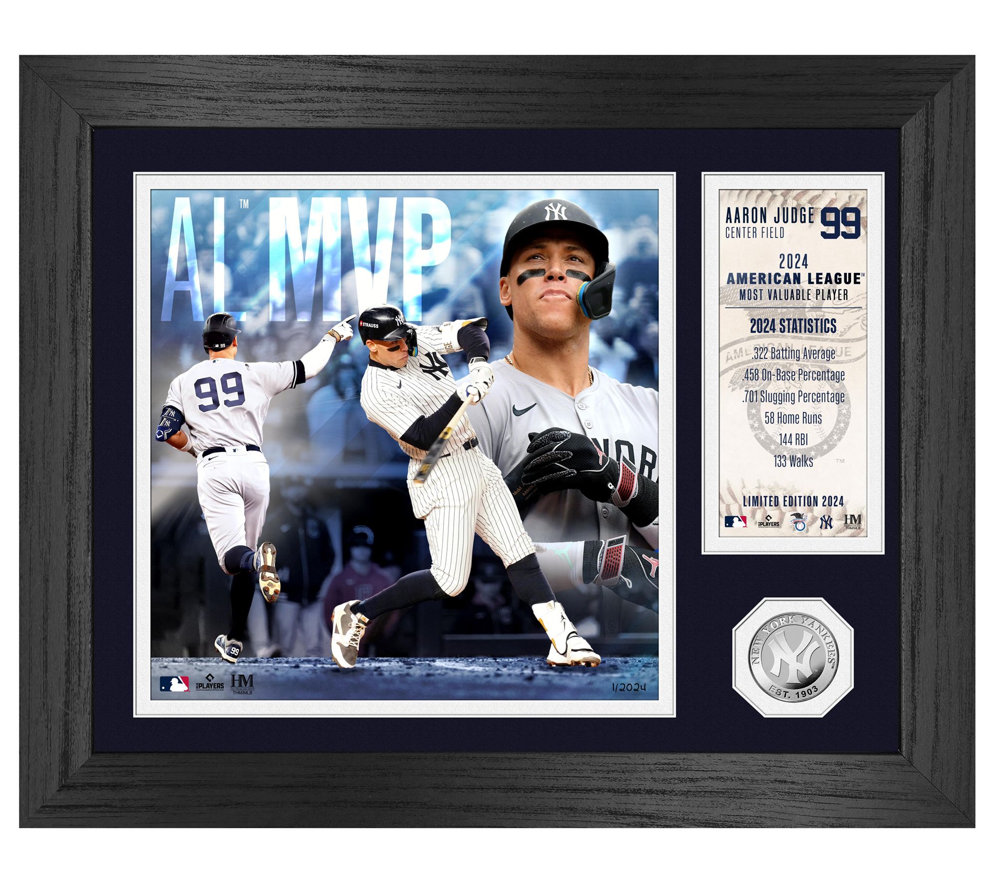 Highland Mint Aaron Judge National League MVP Silver Coin