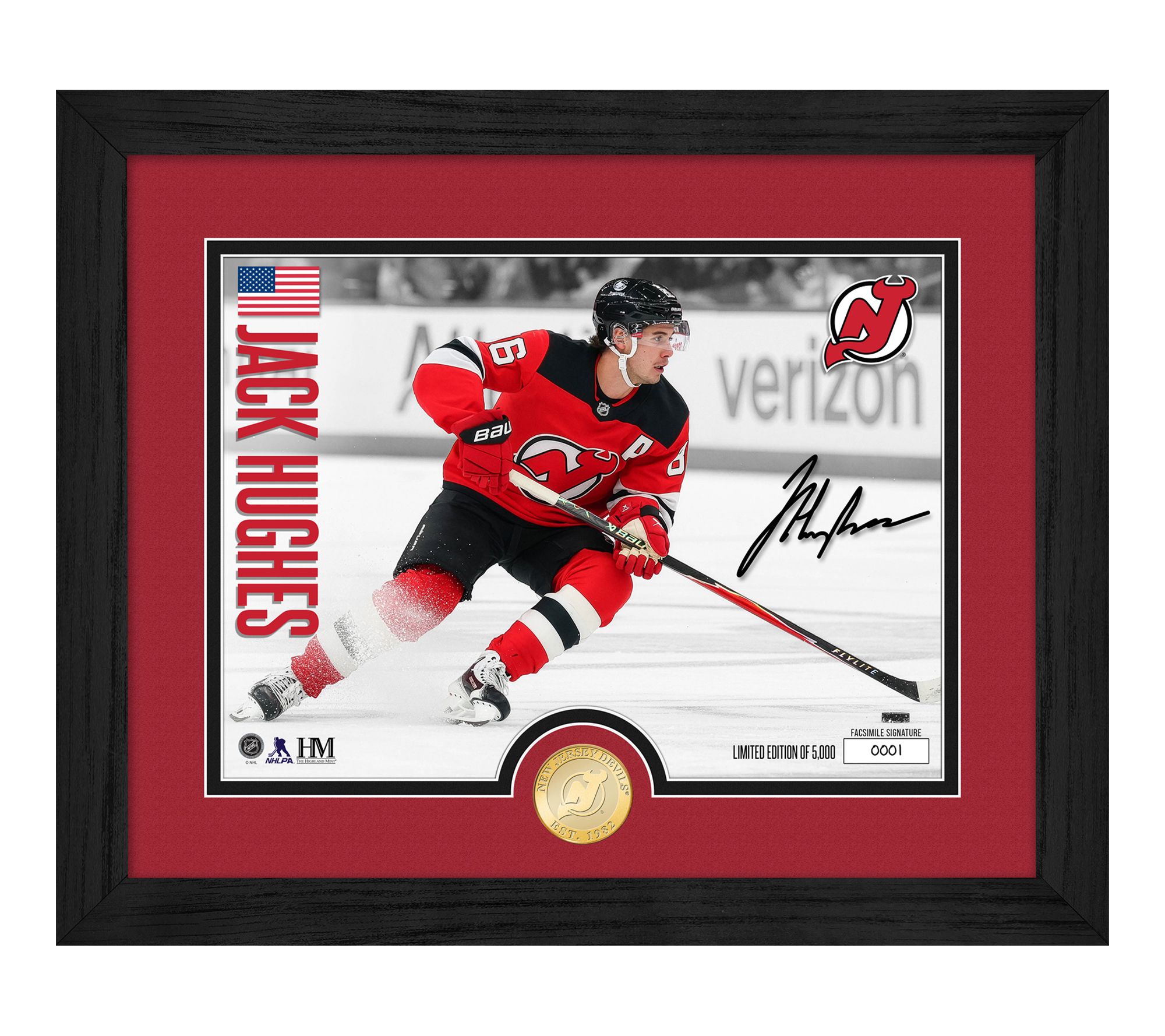 Jack Hughes Bronze Coin Photo Mint