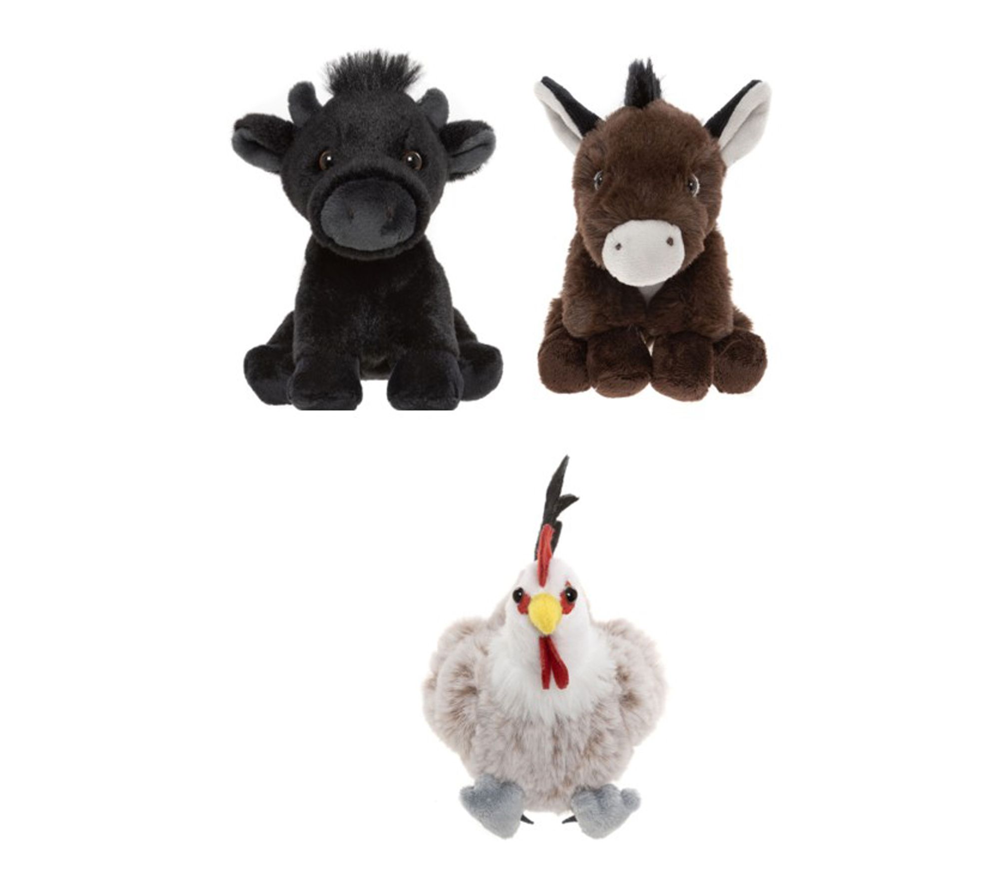Charlie Bears Cuddle Cub Farm Friends Cow Donkey & Rooster