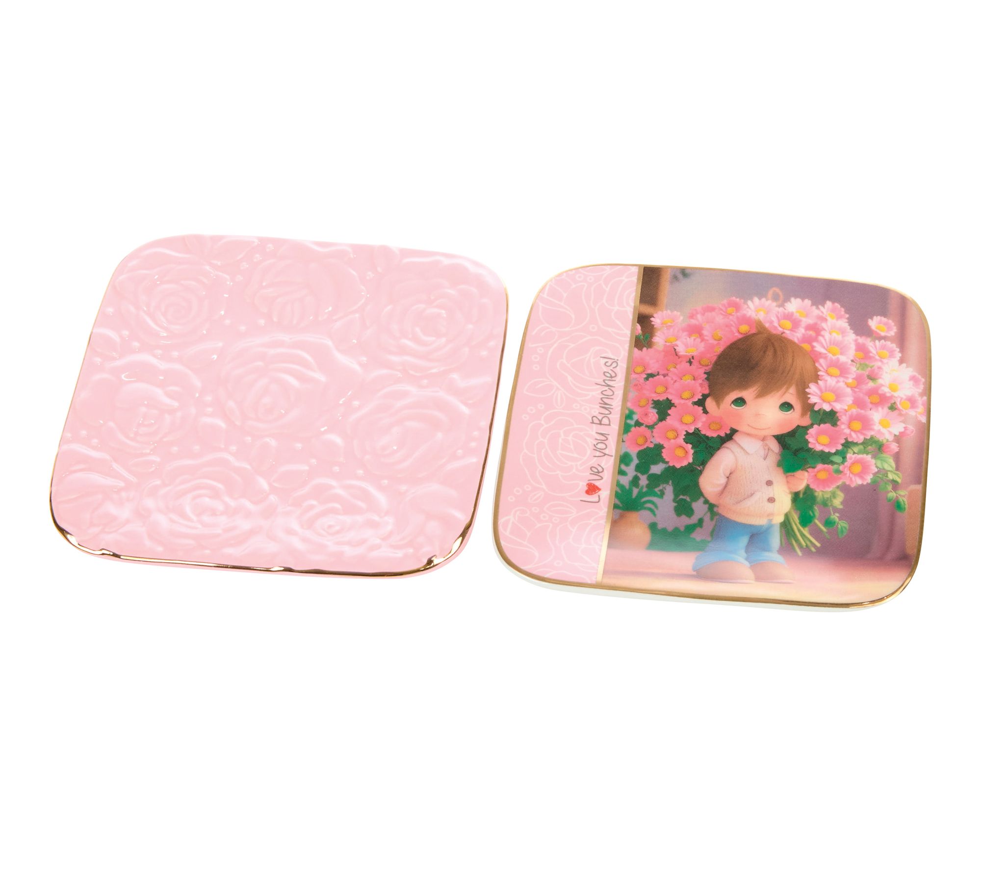 Precious Moments Boy Trinket Tray 2 Piece Set