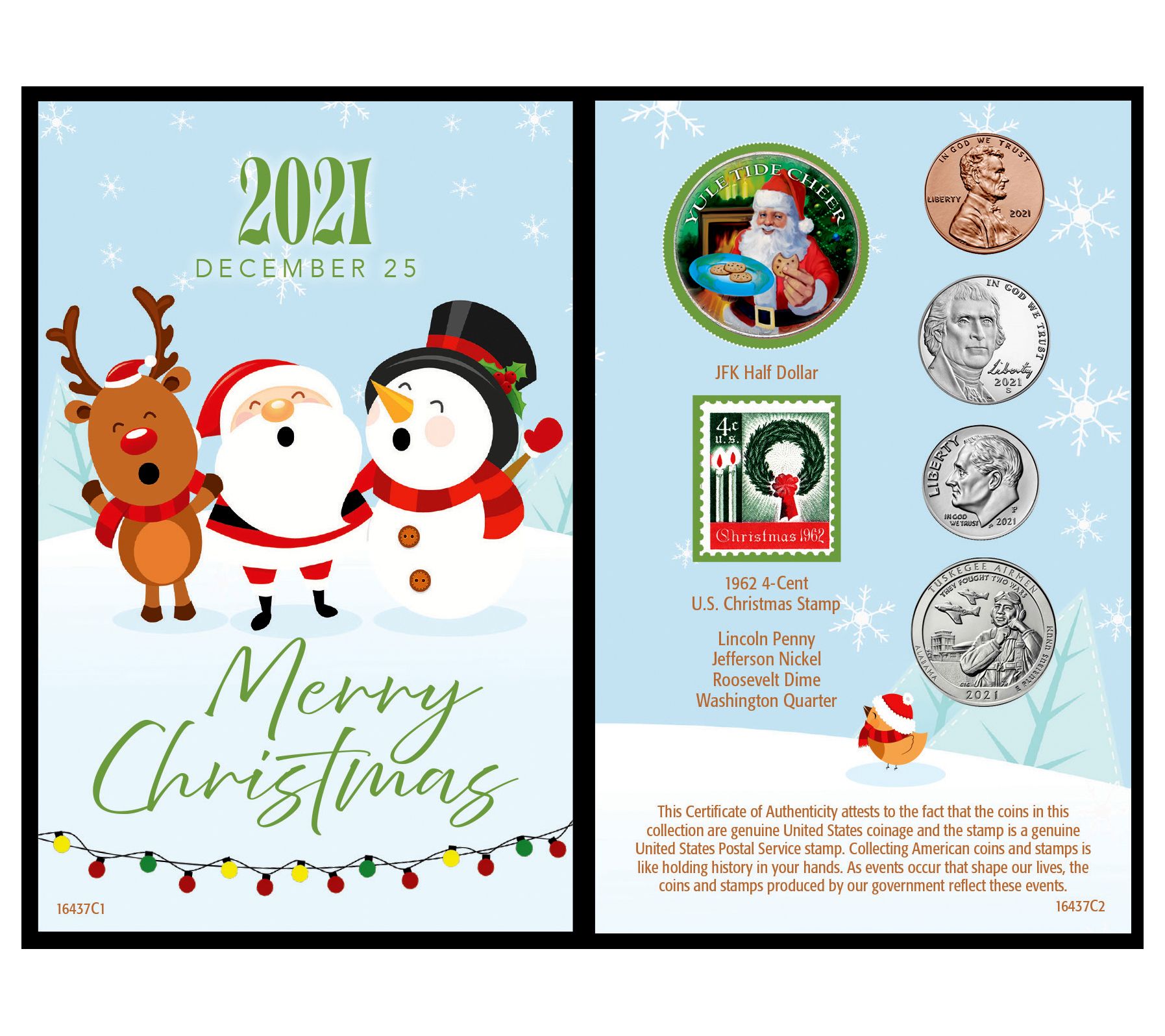 Santa Year To Remember 2021 Coin Christmas Card