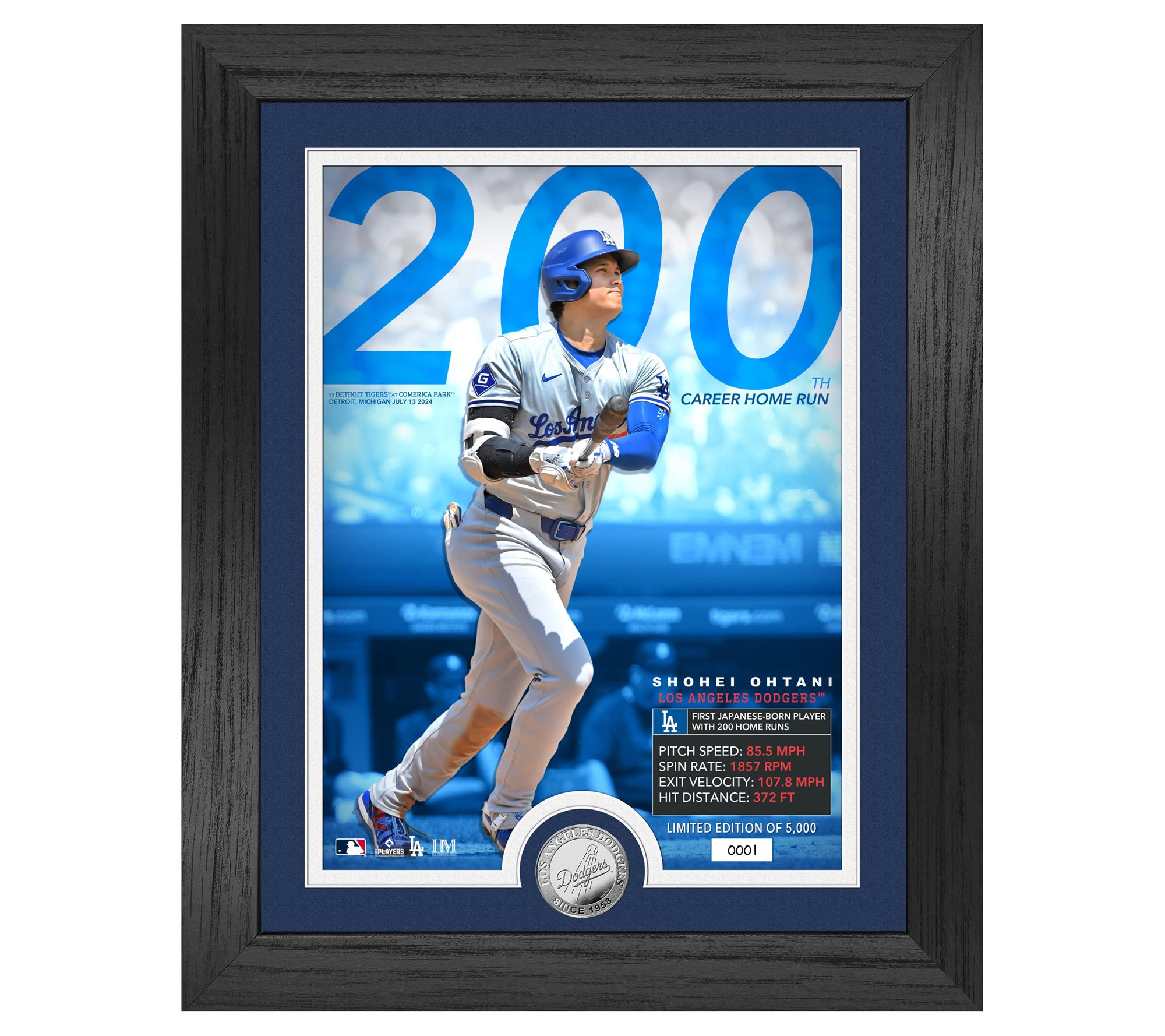 Highland Mint Shohei Ohtani 200th Career HR Silver Coin Photo