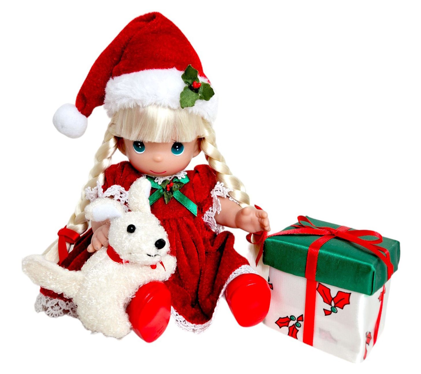 Precious Moments Christmas Surprise Blonde Doll