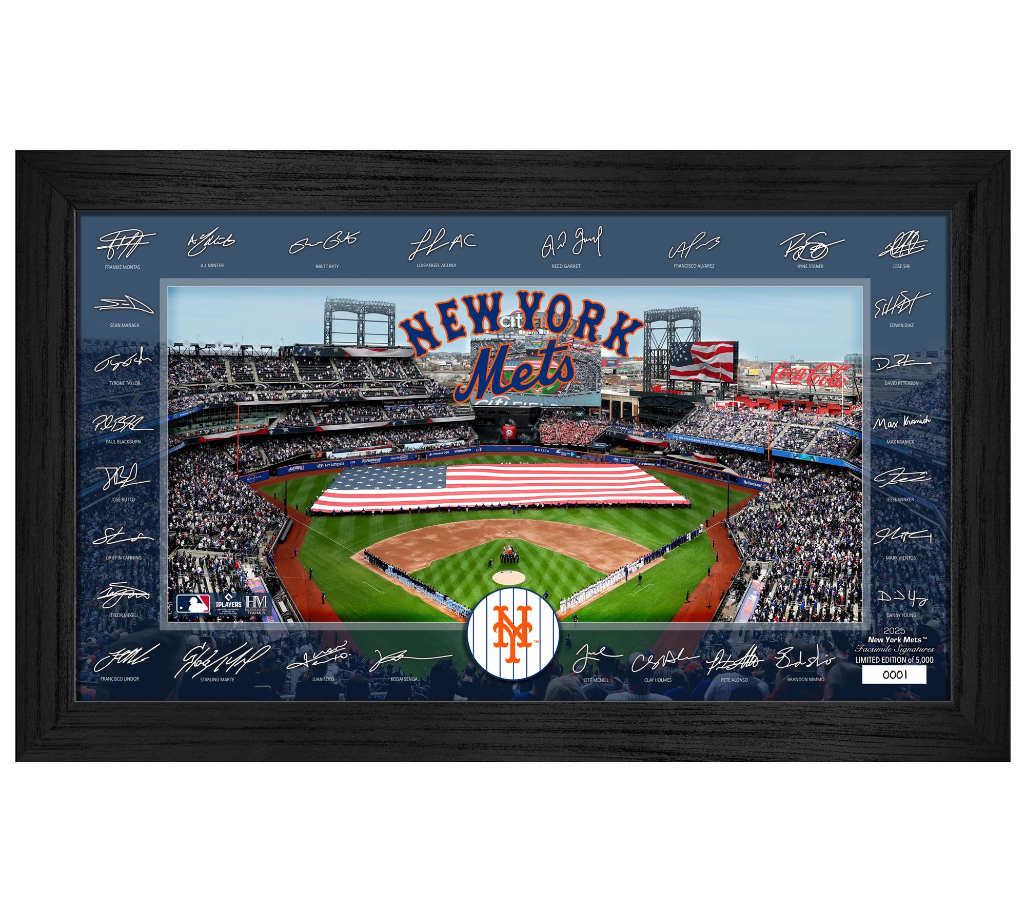 Highland Mint New York Mets 2025 Signature Field Frame