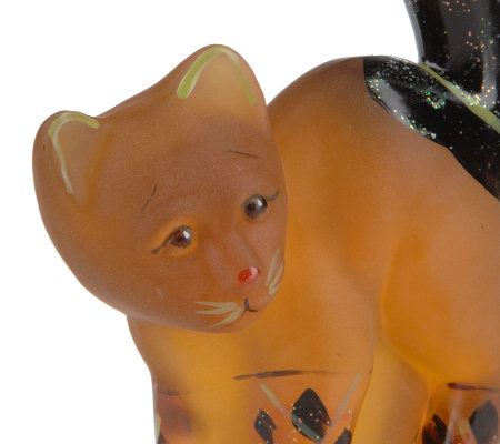 Fenton Art Glass Autumn Gold Scaredy Cat 
