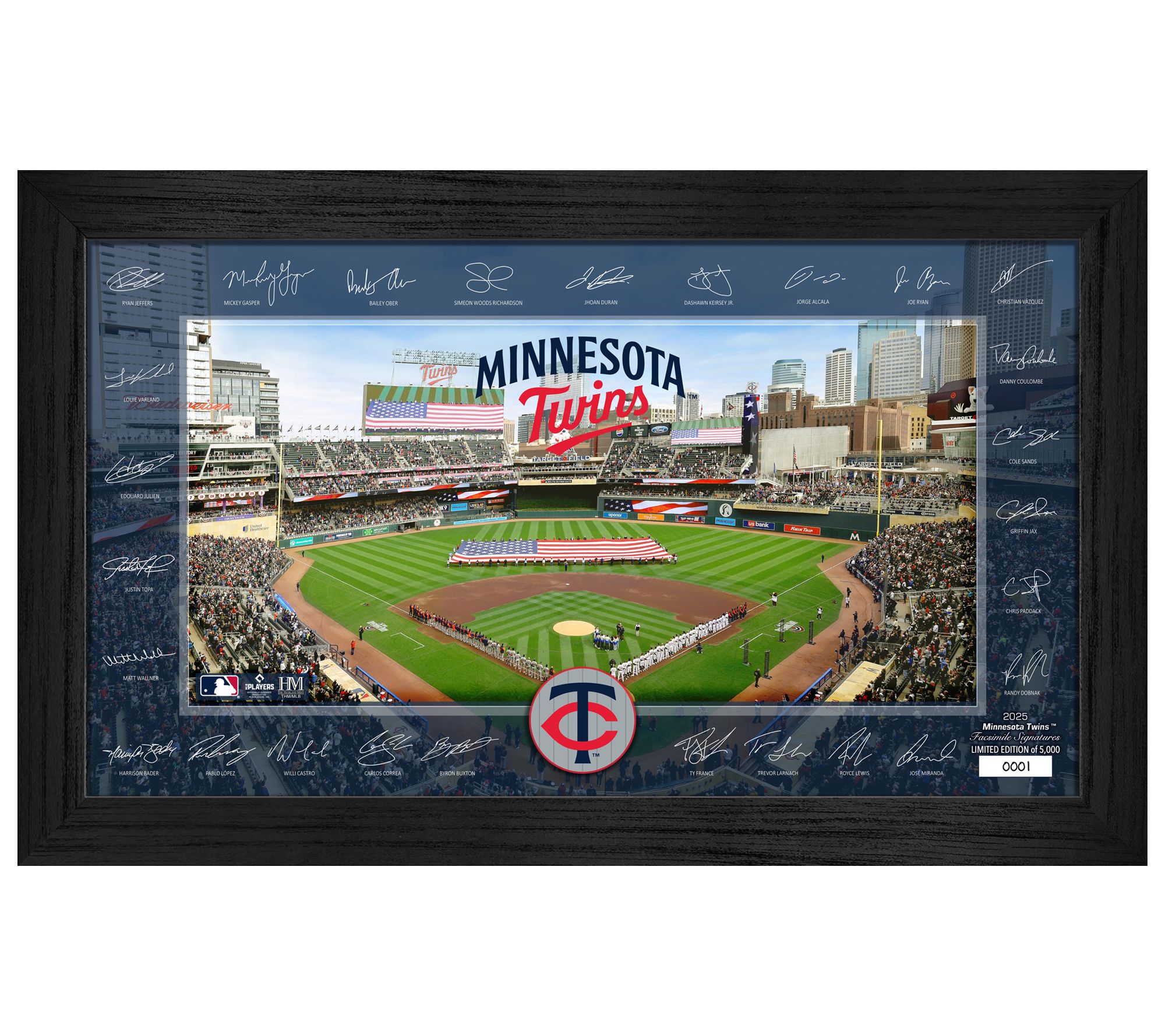 Highland Mint Minnesota Twins 2025 Signature Field Frame