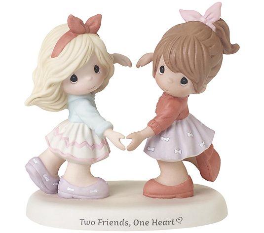 Precious Moments Two Girls Making Heart With Hands Figurine