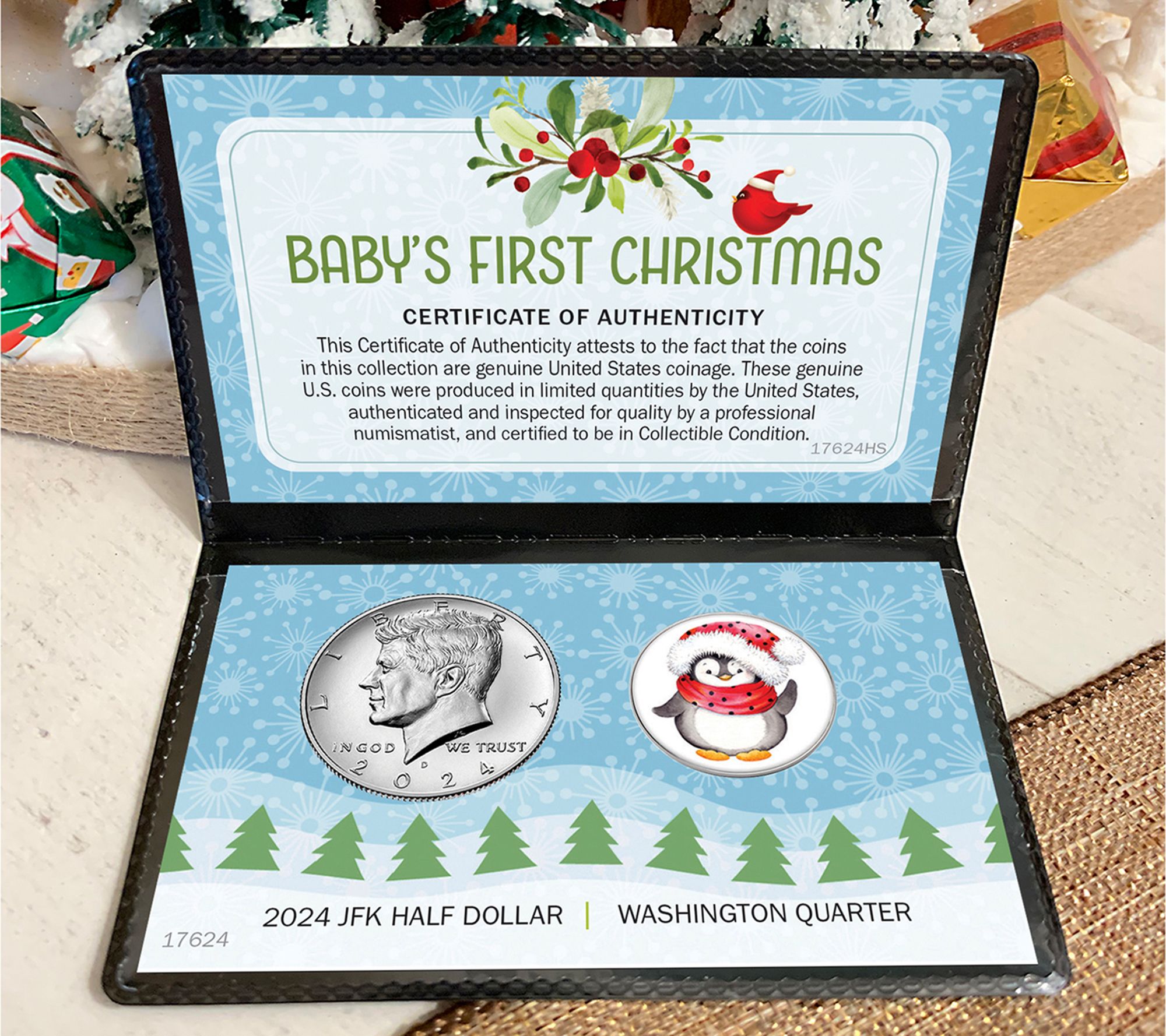 American Coin 2024 Baby's First Christmas Collectible Card