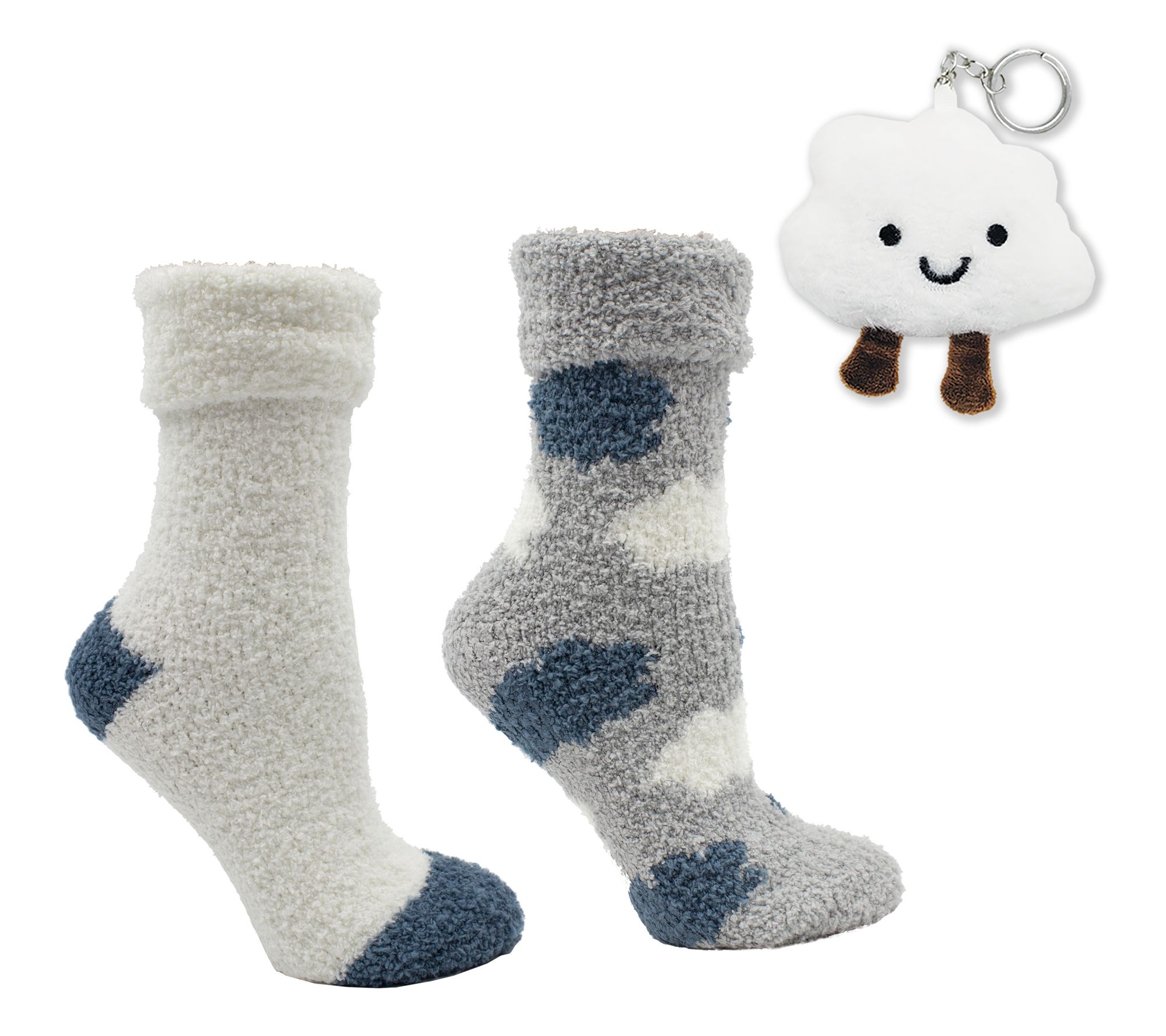 MinxNY Fluffy Chenille Cloud Socks - 2pk