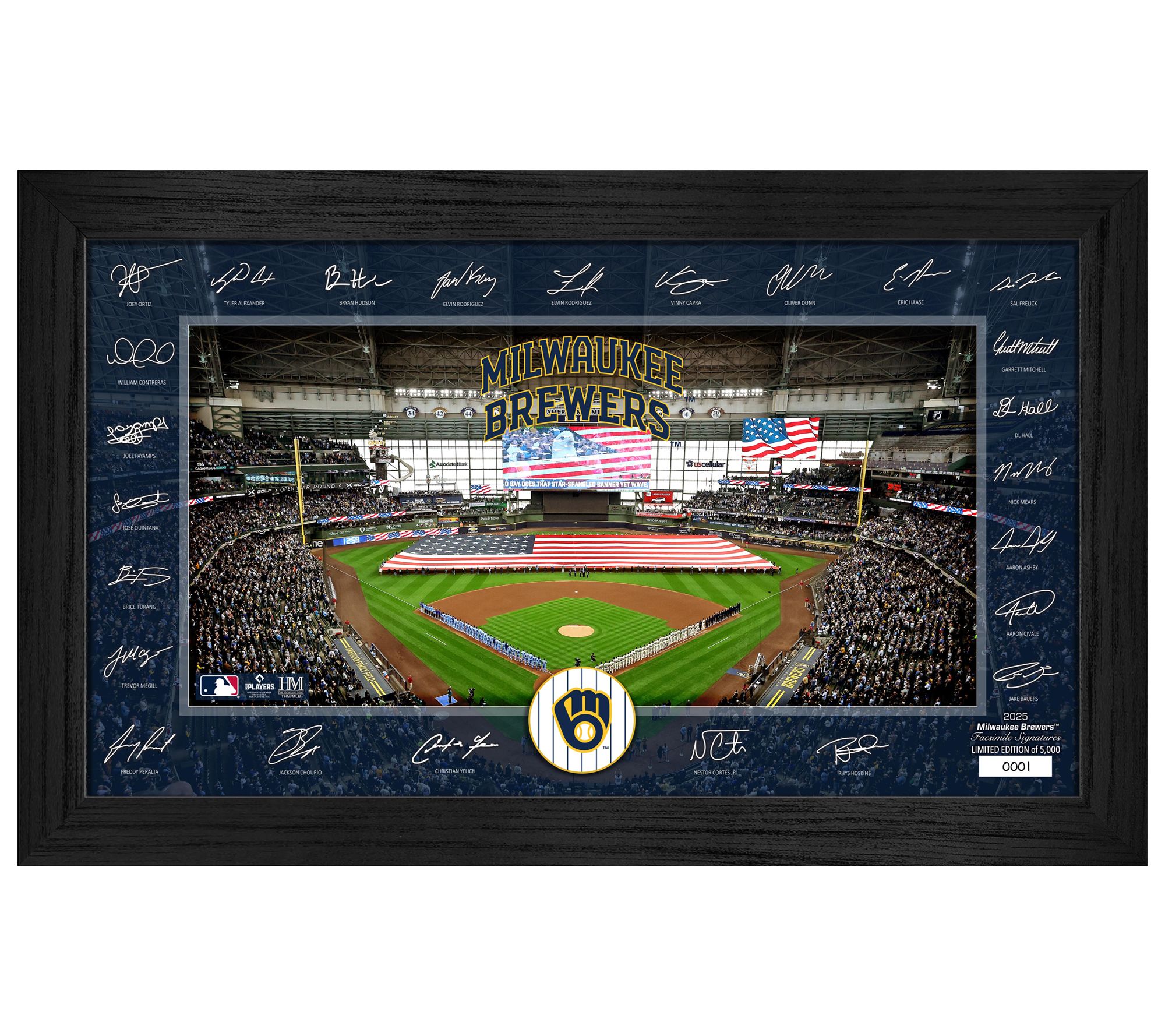 Highland Mint Milwaukee Brewers 2025 SignatureField Frame