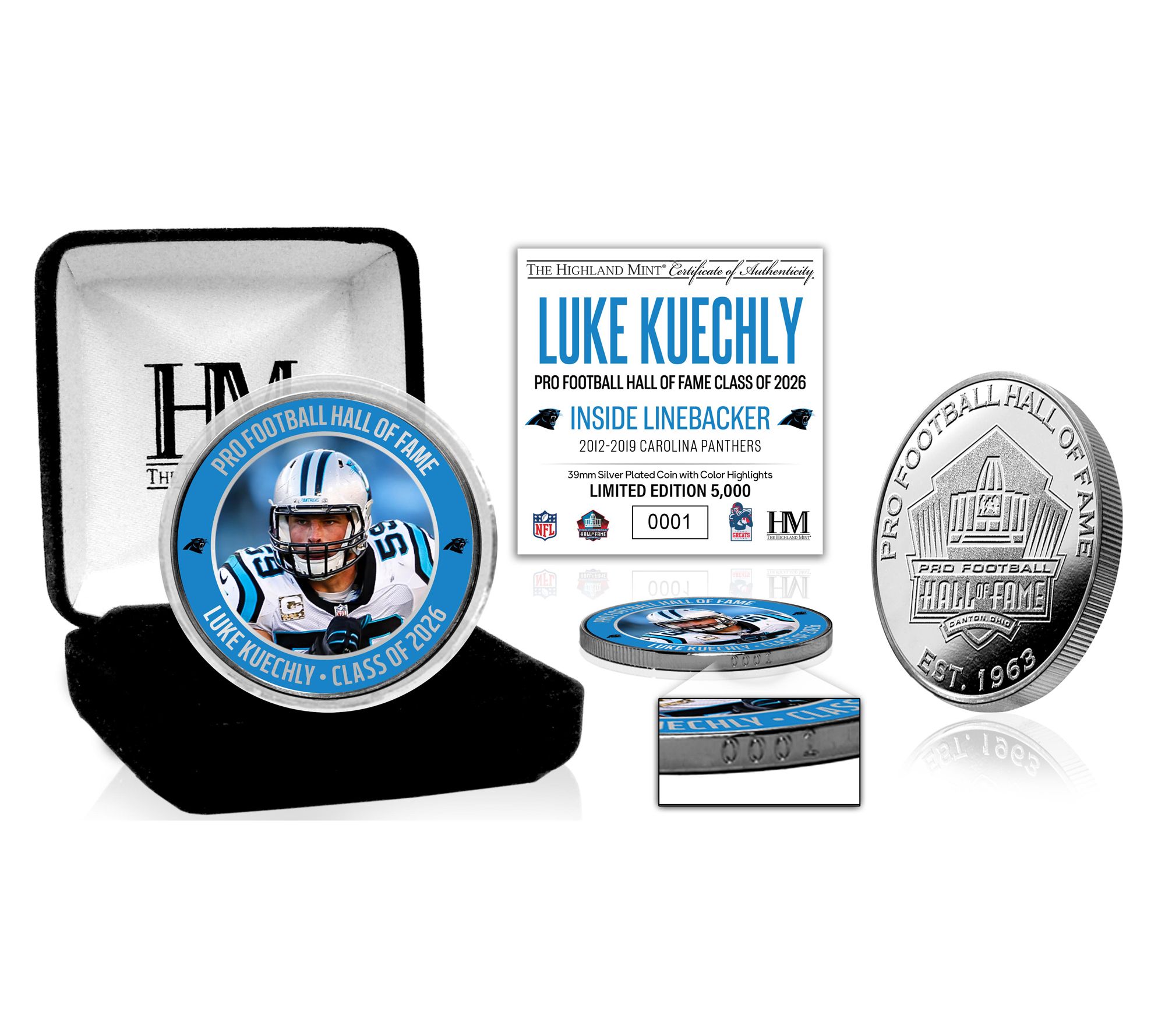 Luke Kuechly 2026 NFL Hall of Fame Induction Coin