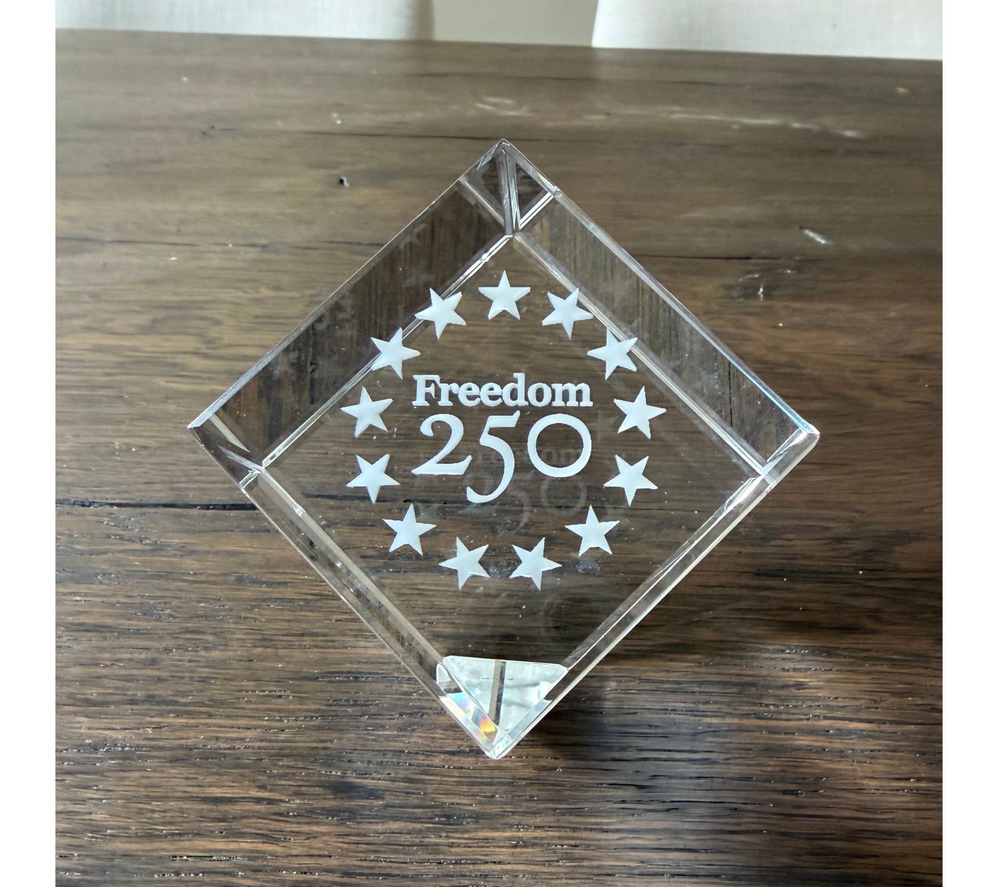 Freedom 250 Crystal Block Collector Item Keepsake