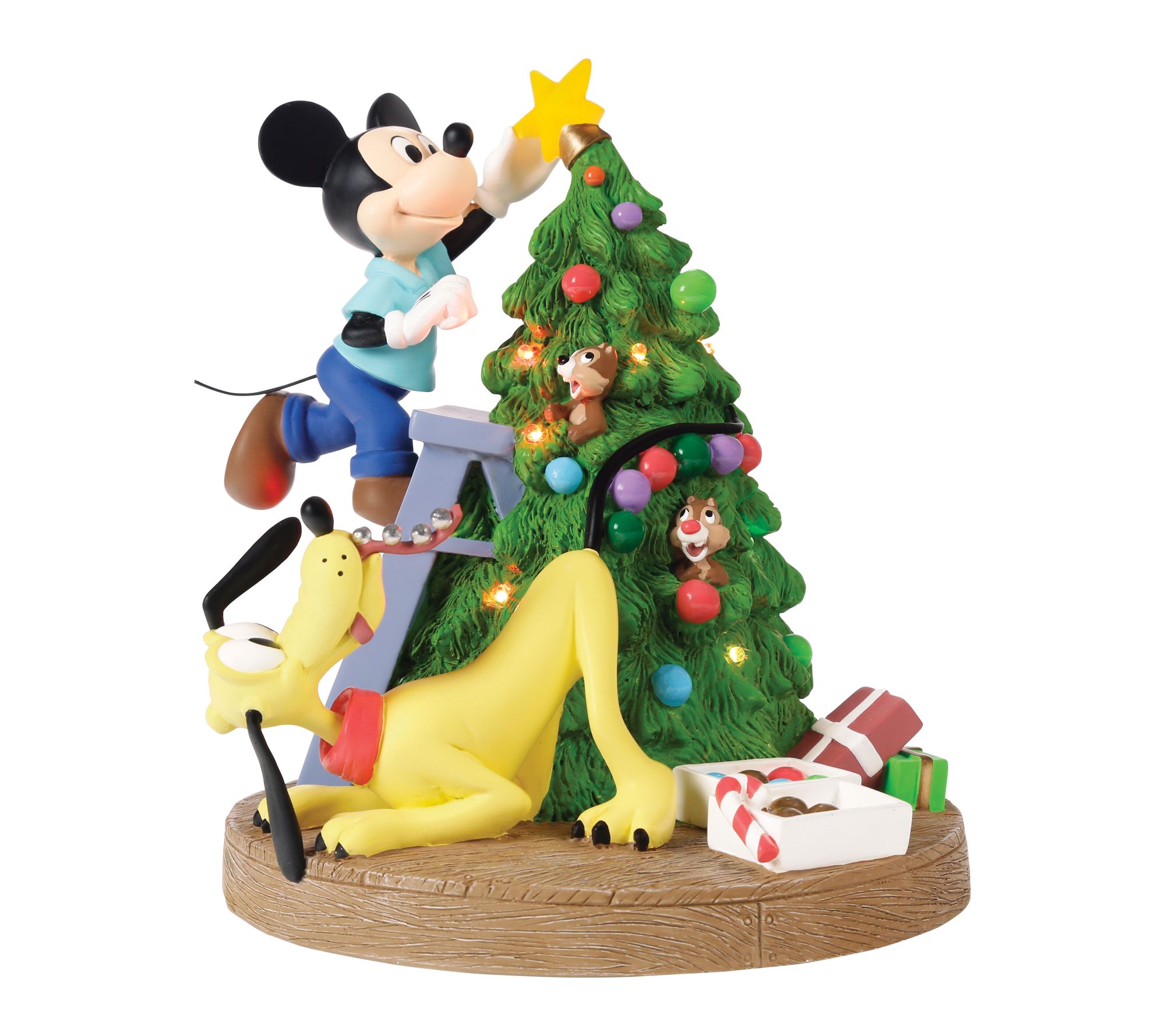 Precious Moments Disney Mickey Christmas Tree LED Figurine
