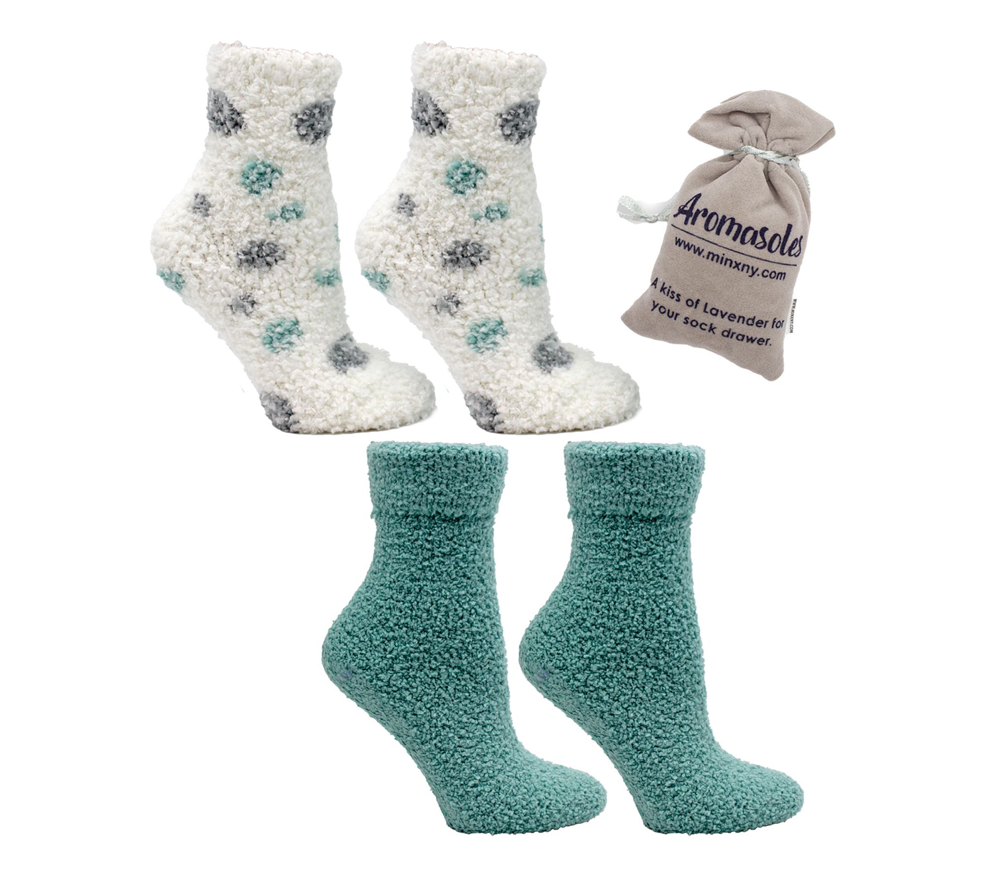 MinxNY Lush & Plush Slipper Socks - 2pk