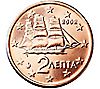 American Coin Treasures Greek 2 Euro Coin CuffLinks, 1 of 1