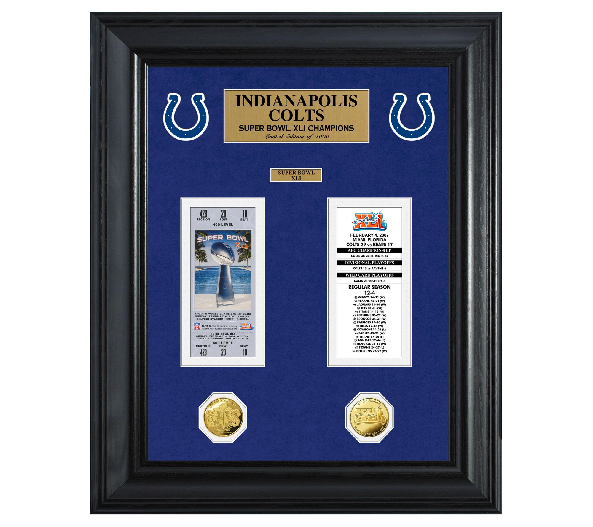 Indianapolis Co lts Super Bowl Champs Ticket C ollection