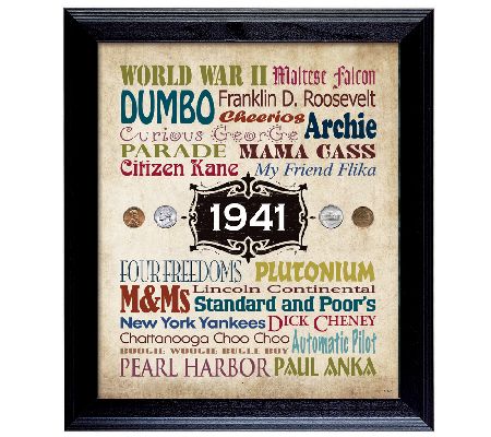A Year in Time Celebration Wall Frame