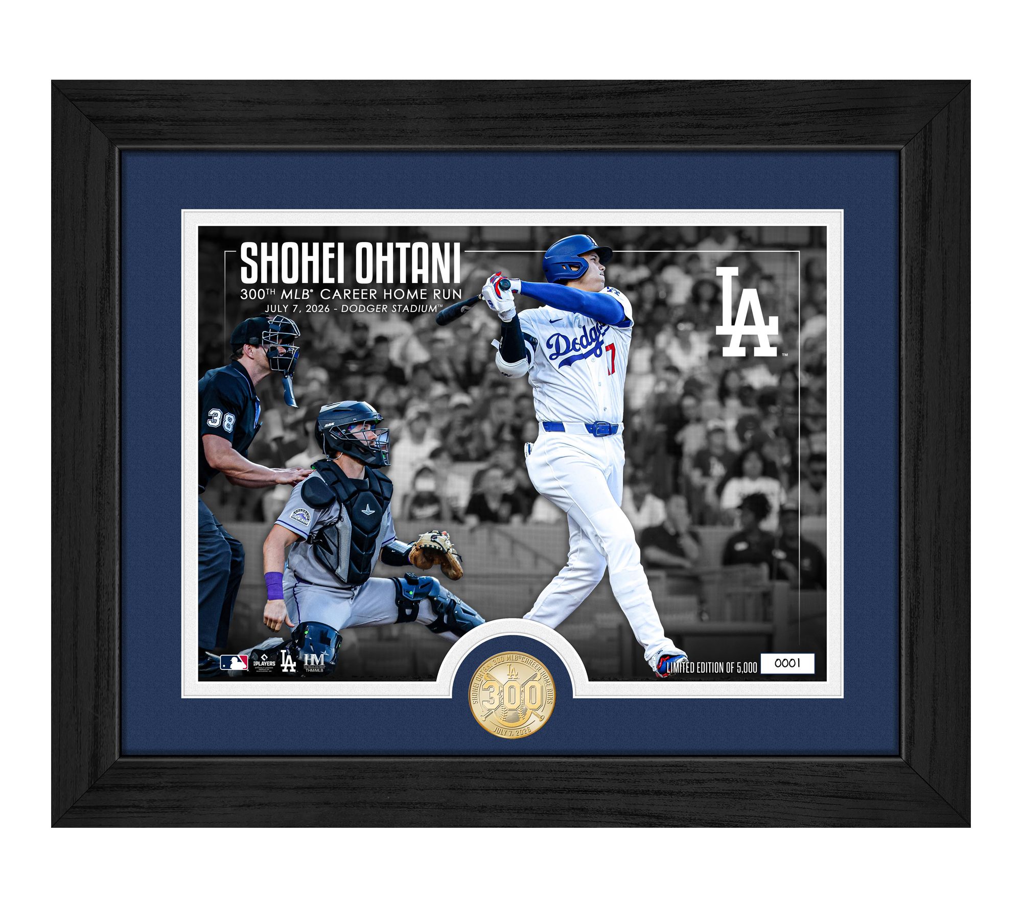 Shohei Ohtani 300th Career Home Run Bronze Coin Photo Mint