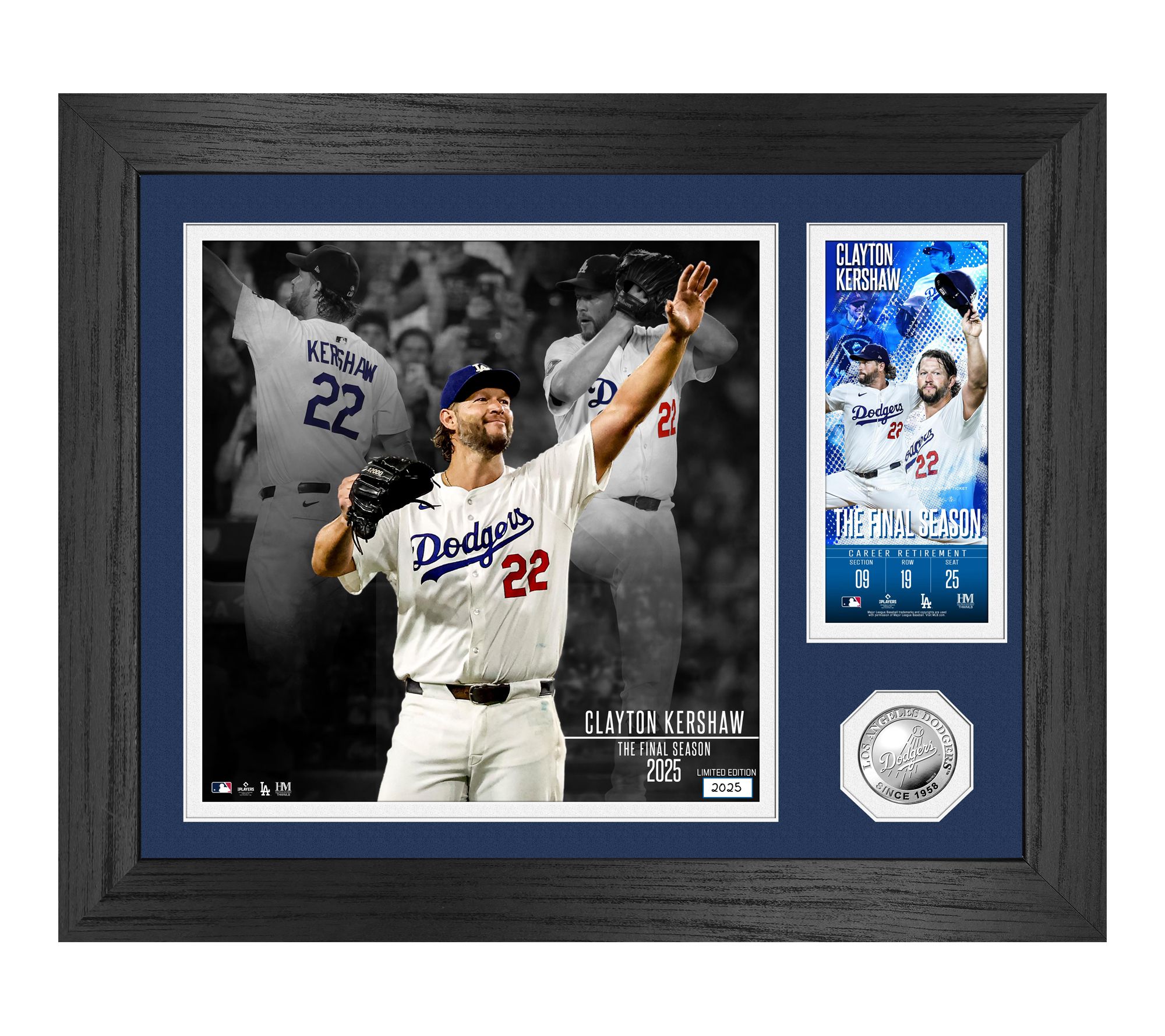 Clayton Kershaw Los Angeles Dodgers Final Season Photo Mint