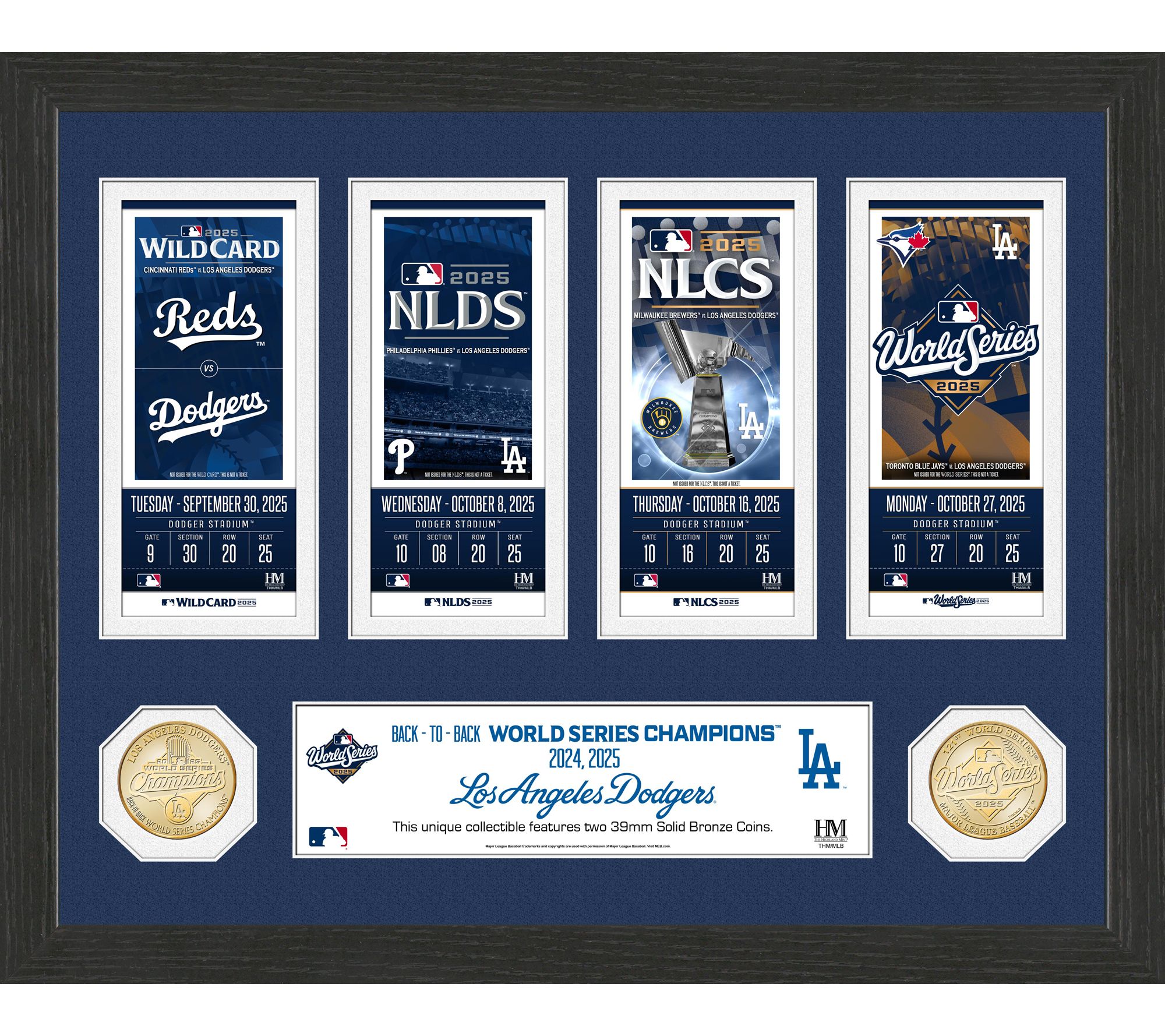 Highland Mint LA Dodgers '25 Road to World Series Photo Mint
