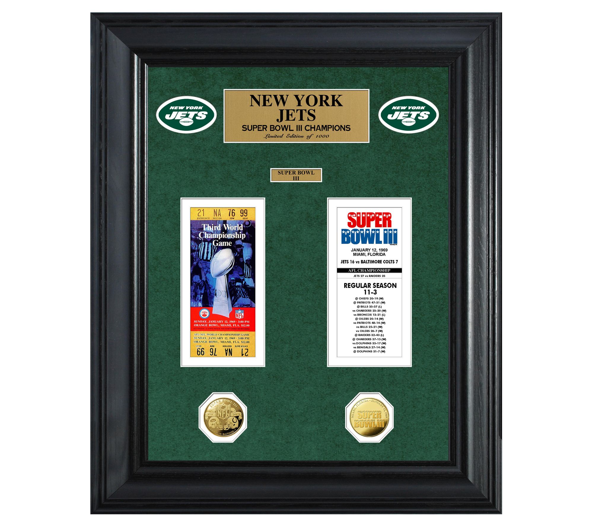 New York Jets S uper Bowl Champ s Ticket Collec tion