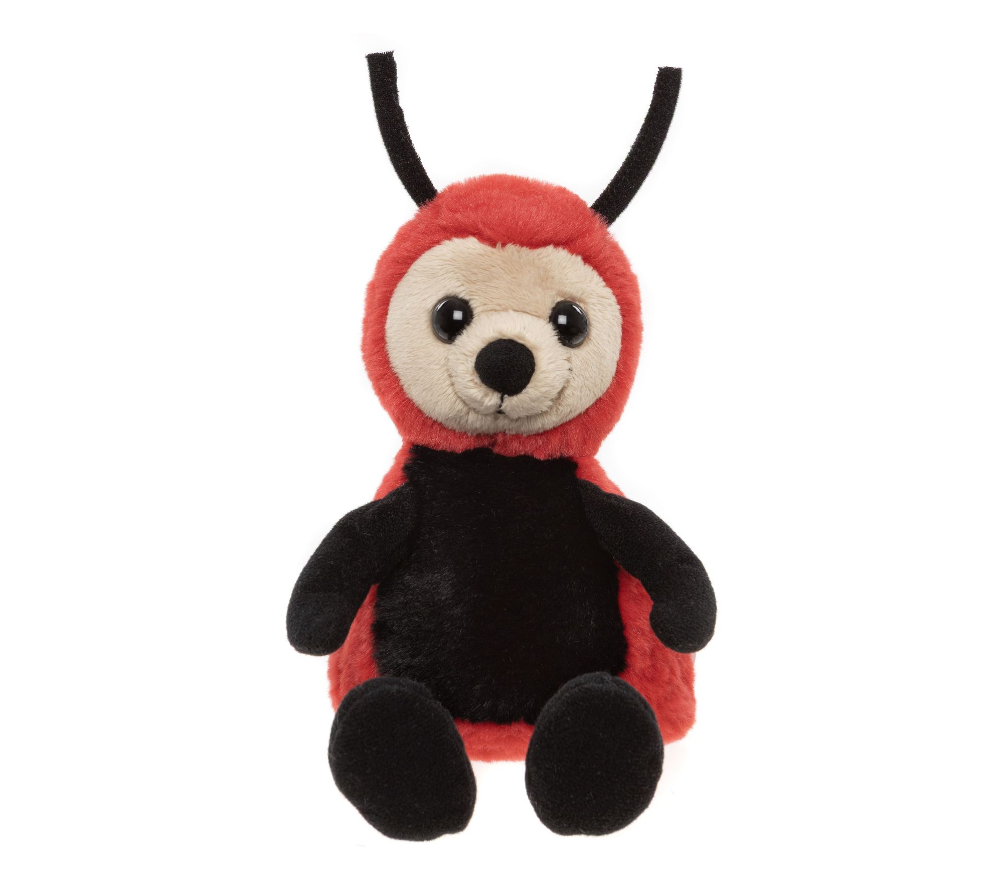 Charlie Bears Soft Plush Leaf Ladybird in RoseRed