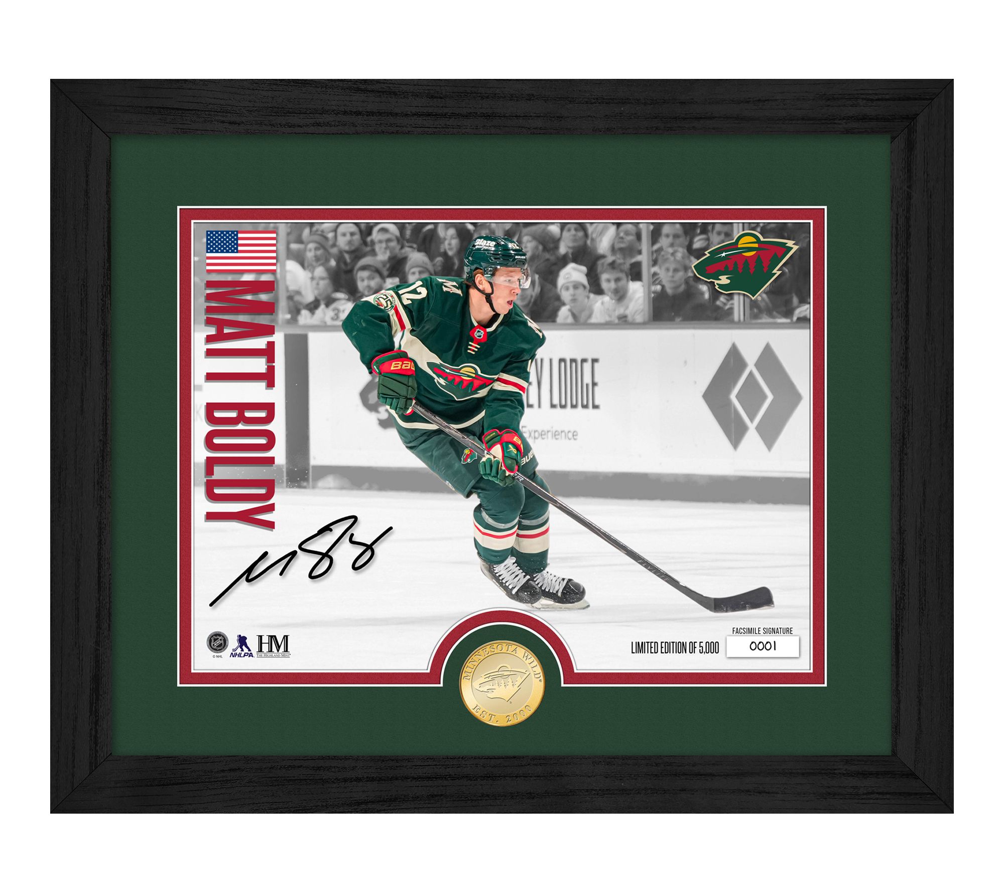 Matt Boldy Bronze Coin Photo Mint