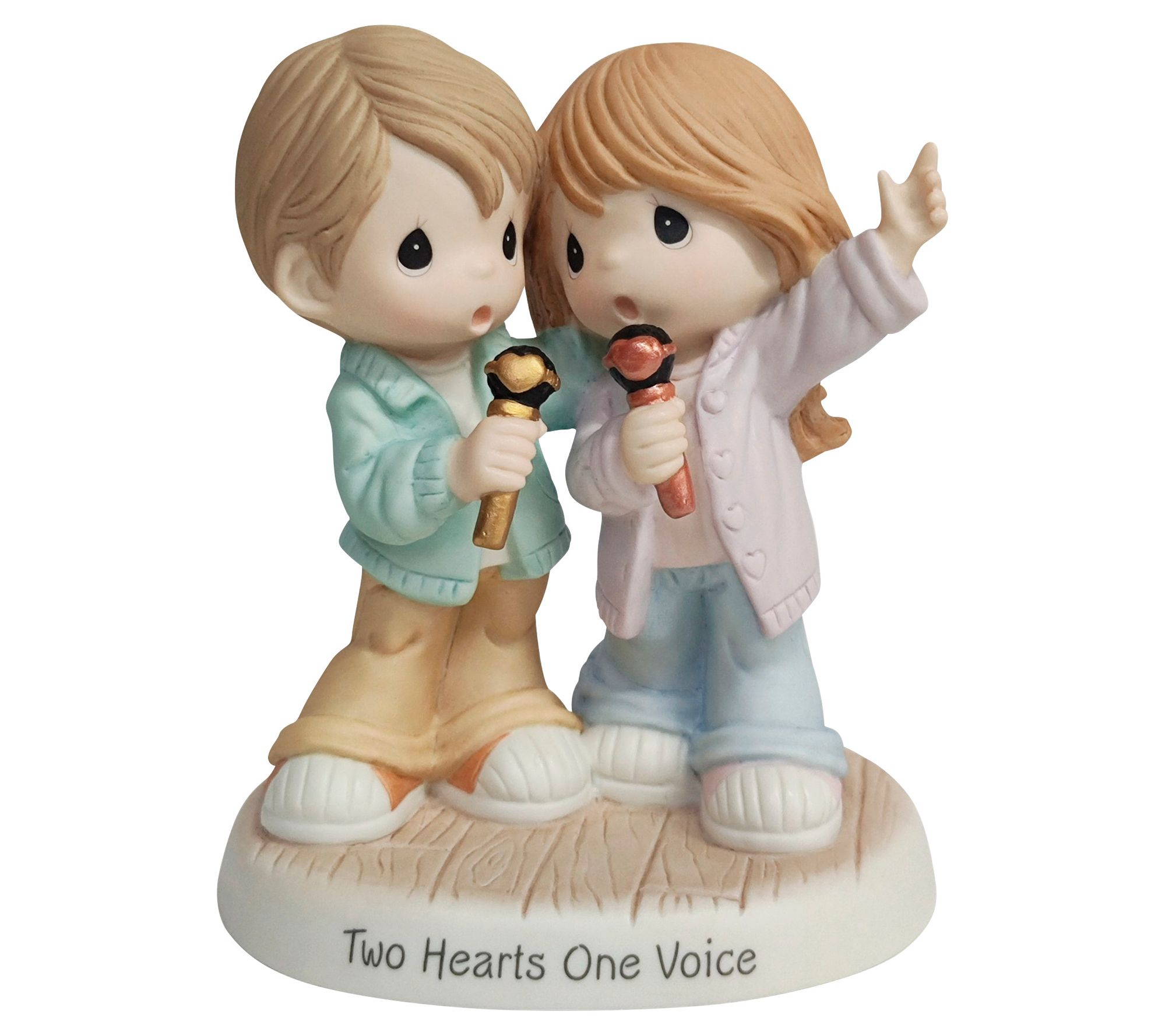Precious Moments Two Hearts One Voice Figurine