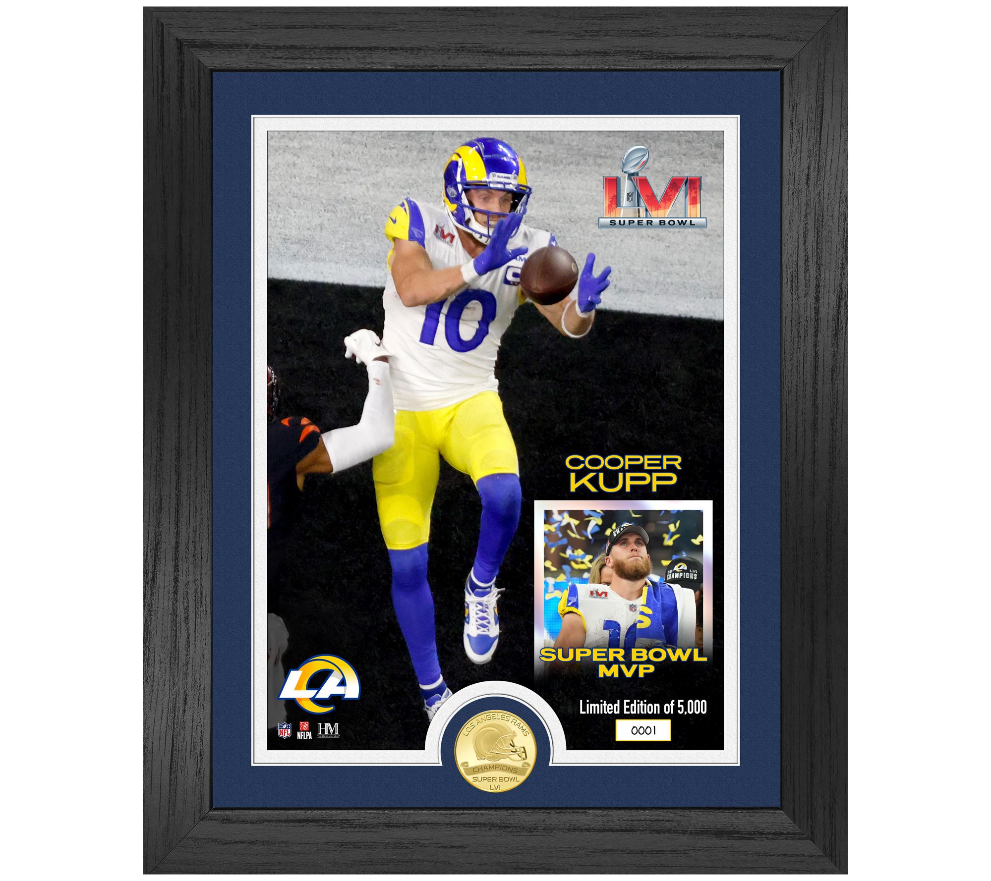 Super Bowl 56 Champions Rams Banner Frame 