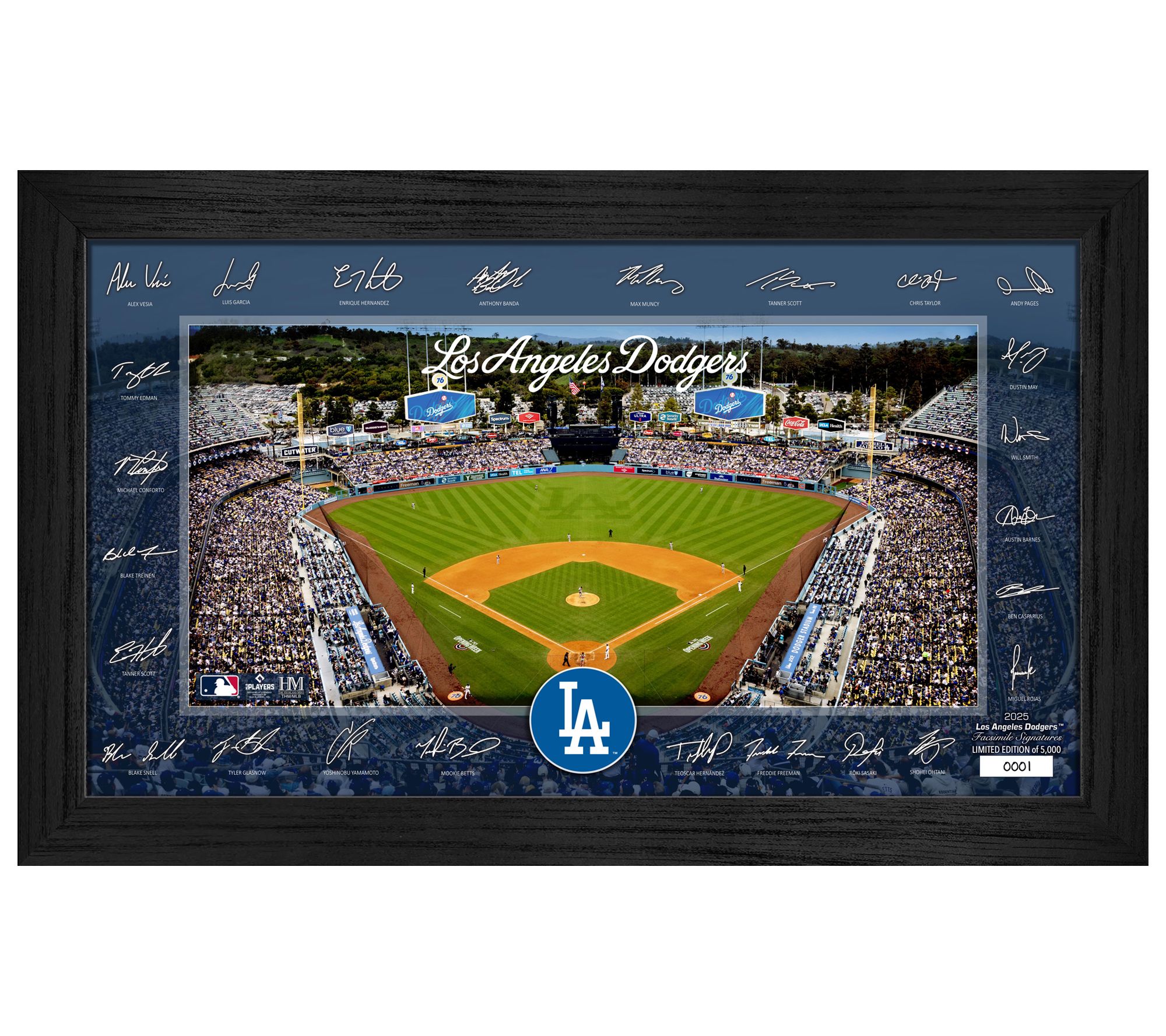 Highland Mint Los Angeles Dodgers 2025 Signature Field Frame