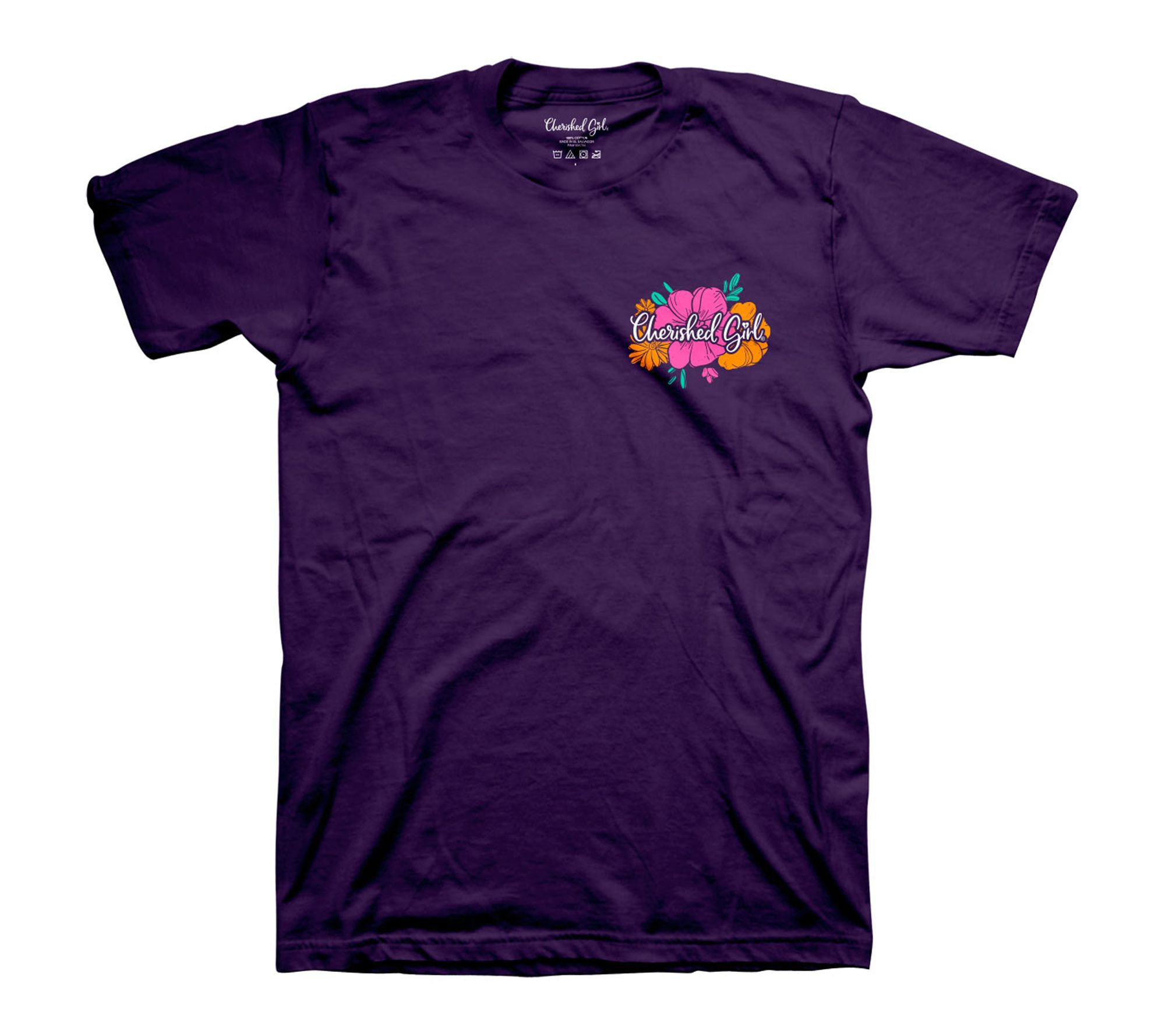 Cherished Girl Adult T - Floral Cross