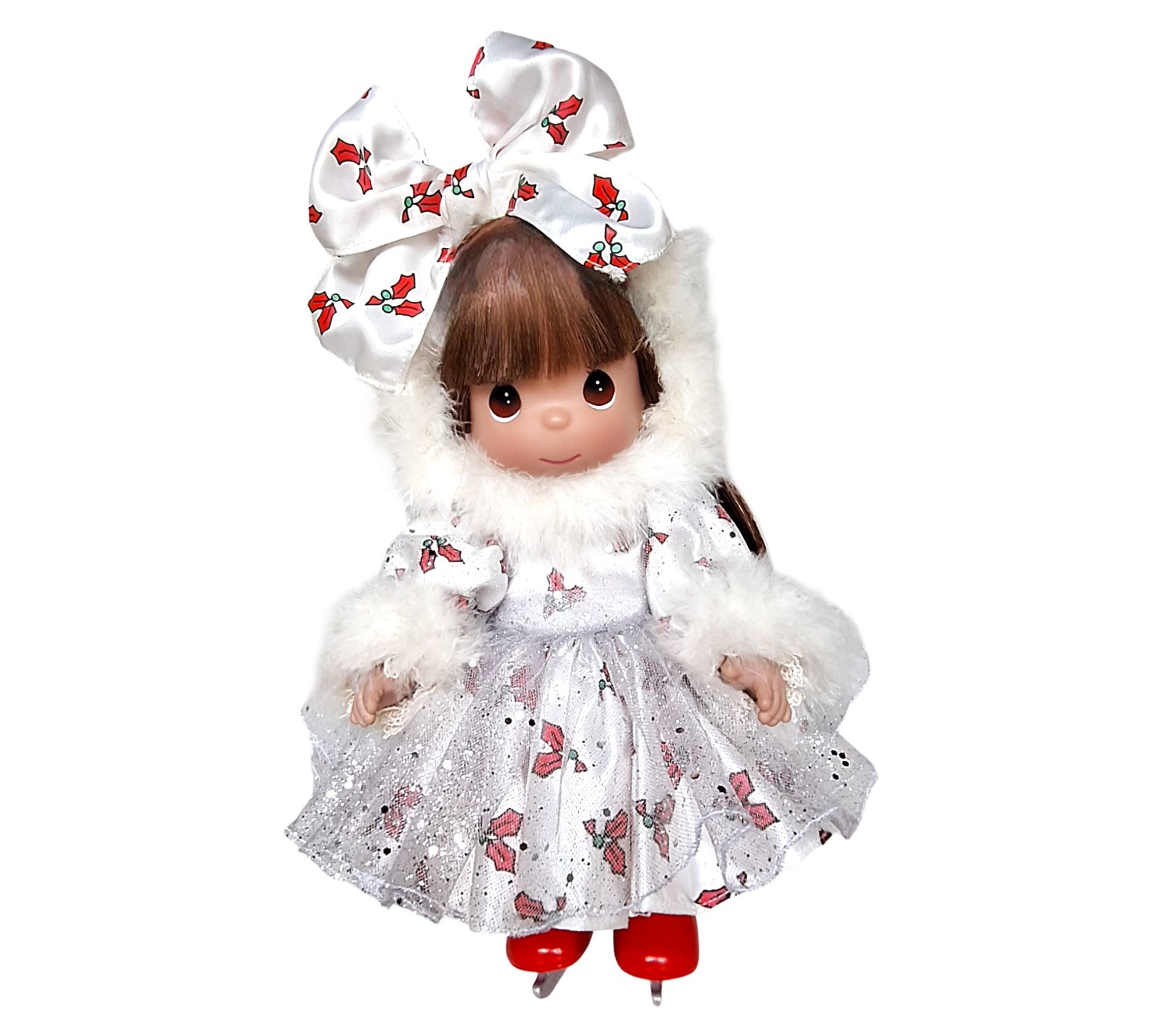 Precious Moments Skating through the Holidays Brunette Doll
