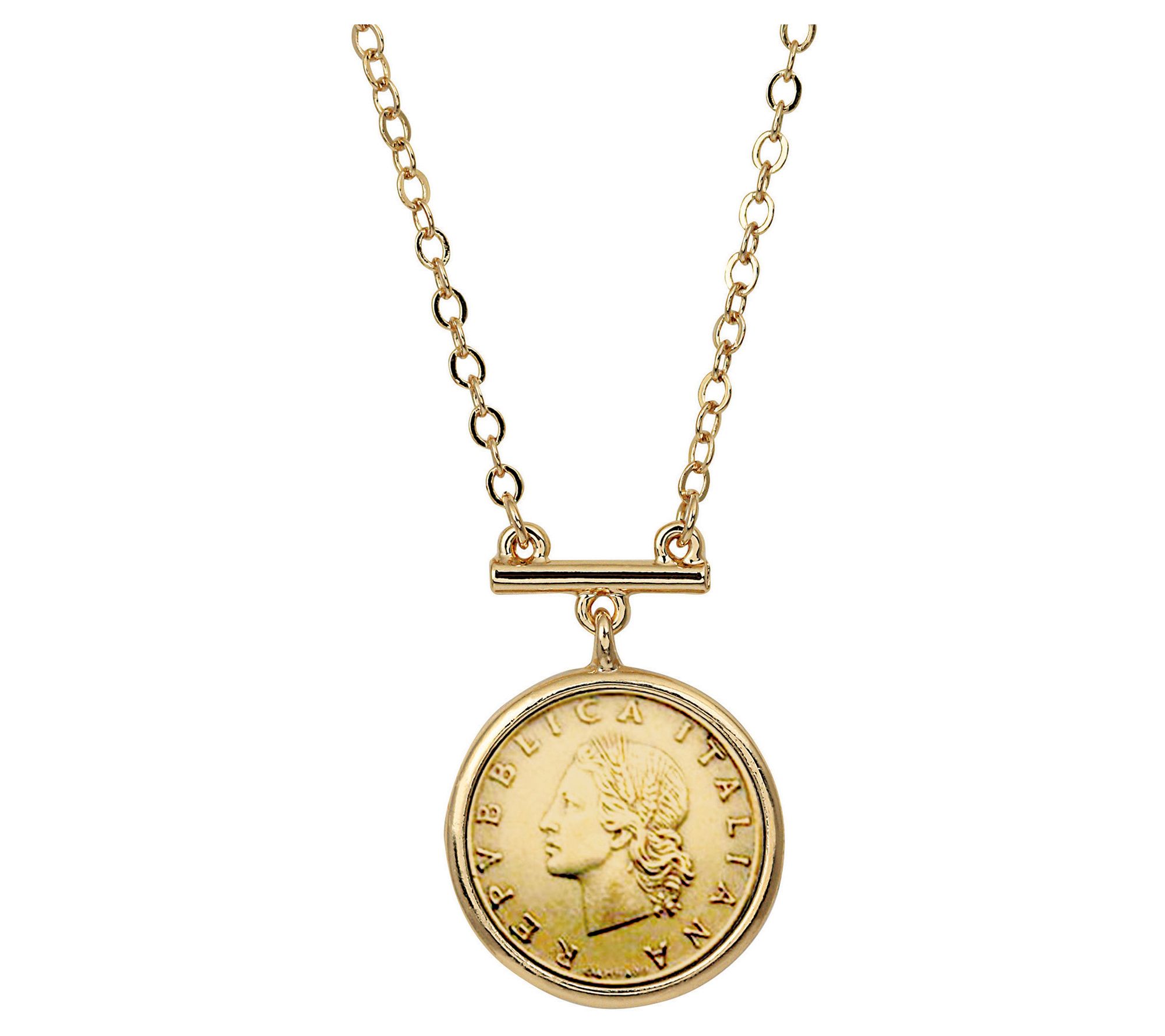 Gold lira coin on sale necklace