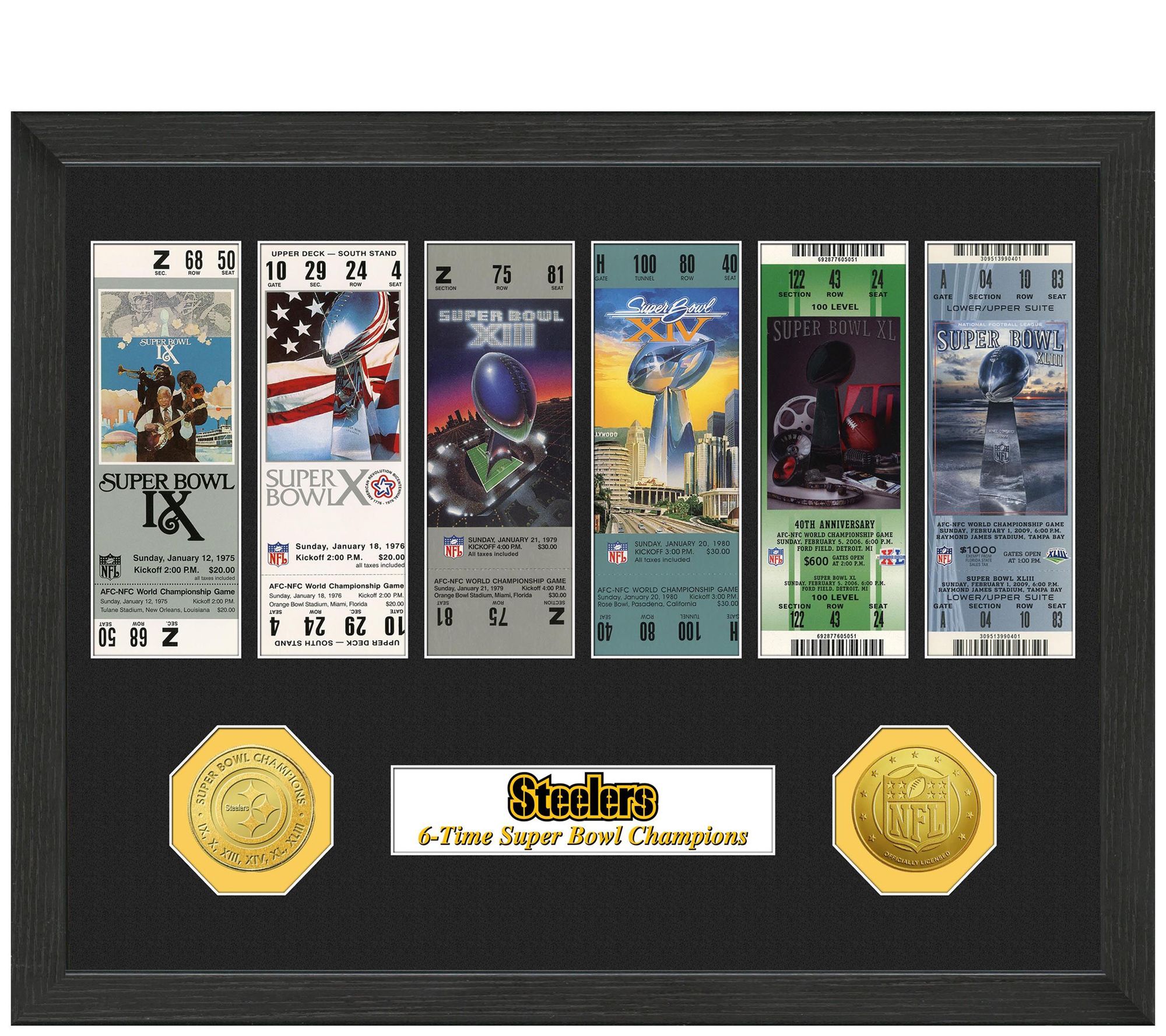 Pittsburgh Steelers Super Bowl Championship Ticket Collection