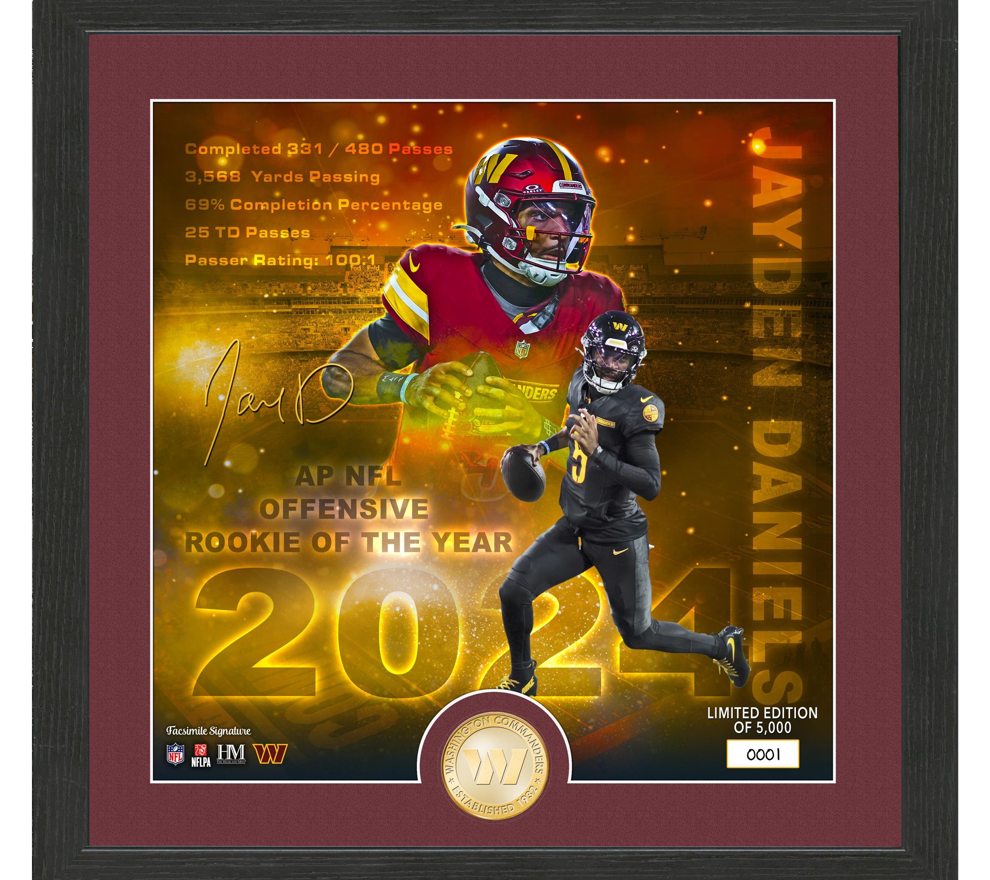 Highland Mint Josh Allen 2024 NFL MVP Photo Mint