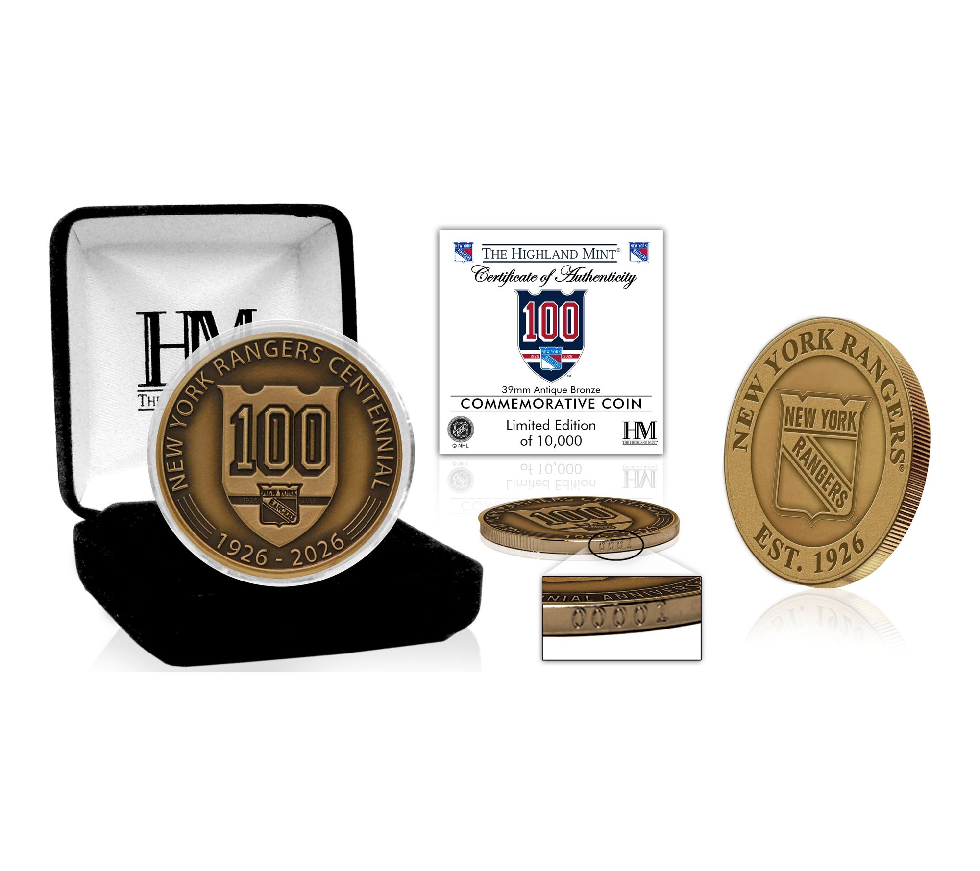 The Highland Mint NHL 100th Anniversary AntiqueBronze Coin