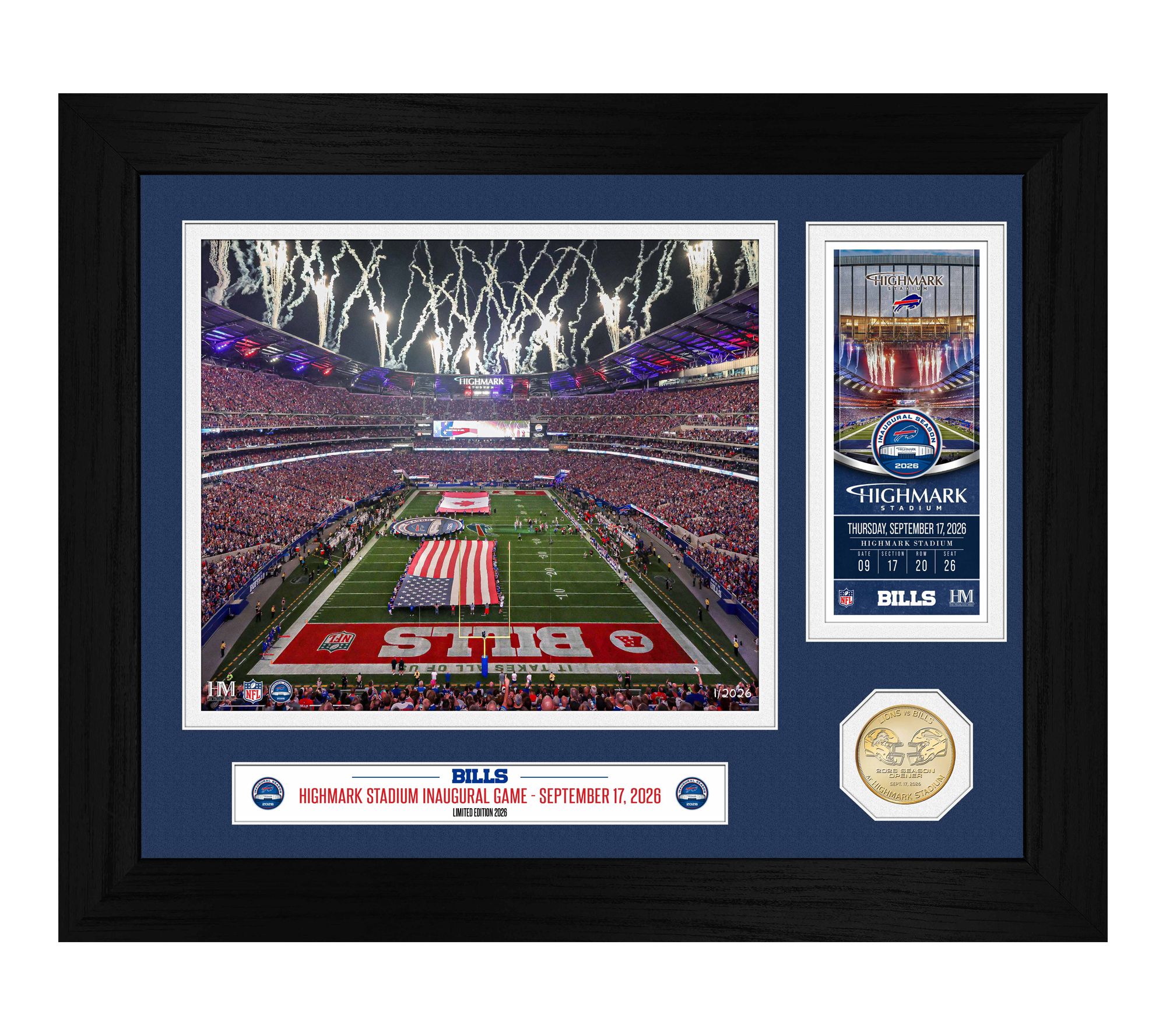 Buffalo Bills Highmark Stadium Inaugural Home Game Frame