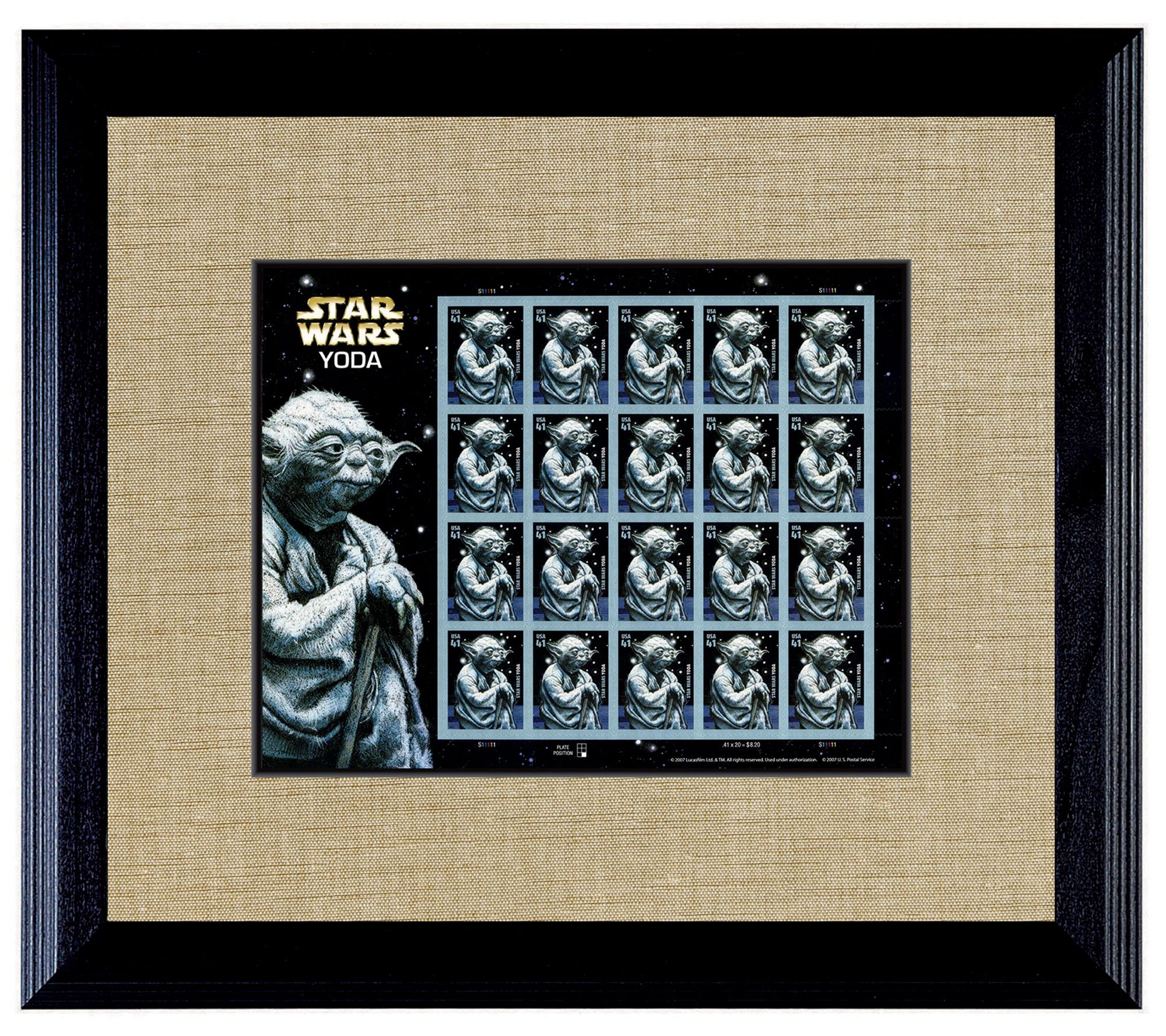 American Coin Treasures Star Wars Yoda U.S. Stamp Sheet Frame
