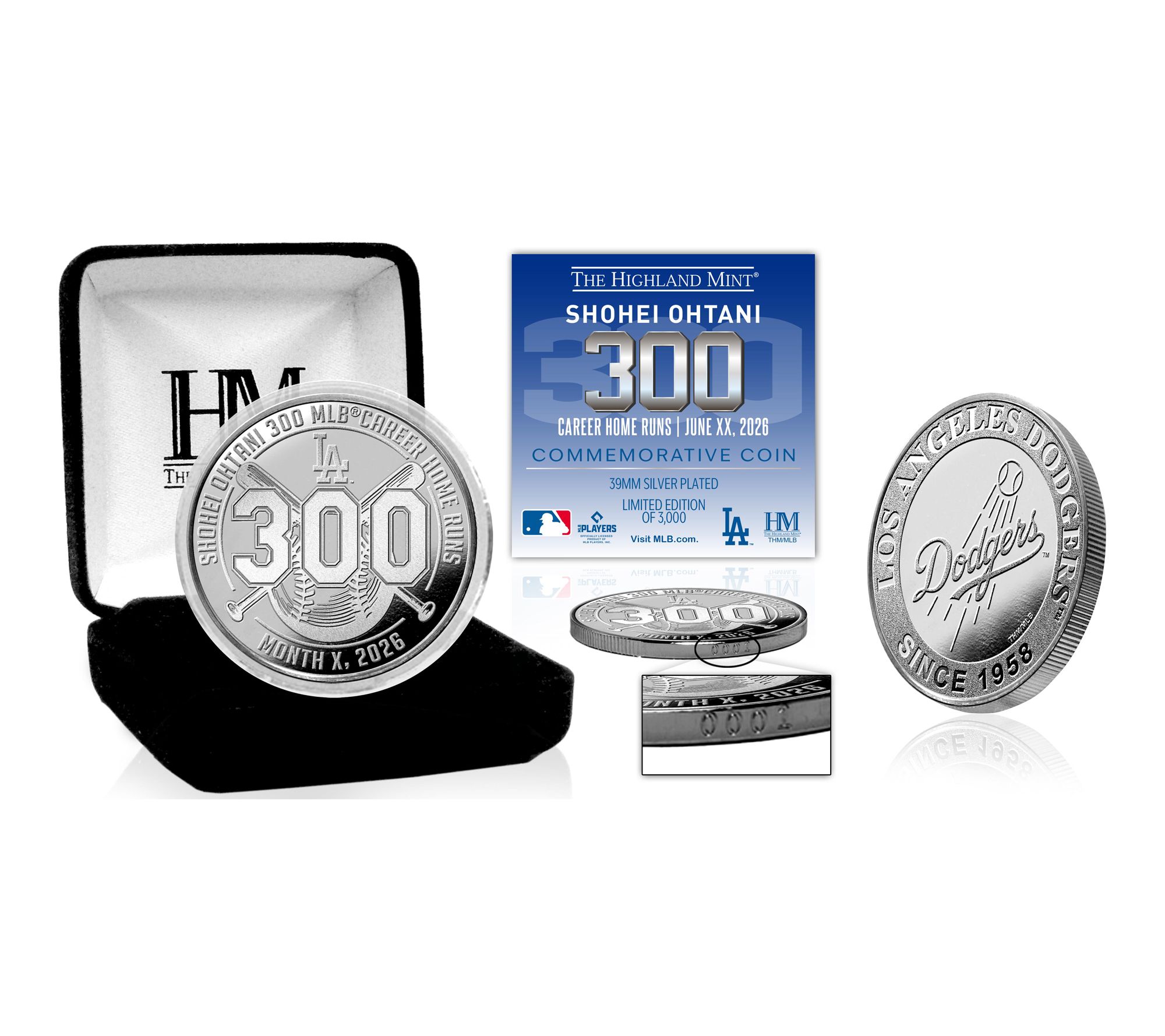 Highland Mint Shohei Ohtani 300th Career Home Run Silver Coin
