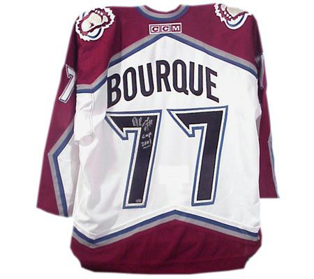 Autographed/Signed Ray Bourque Boston White Hockey Jersey JSA COA