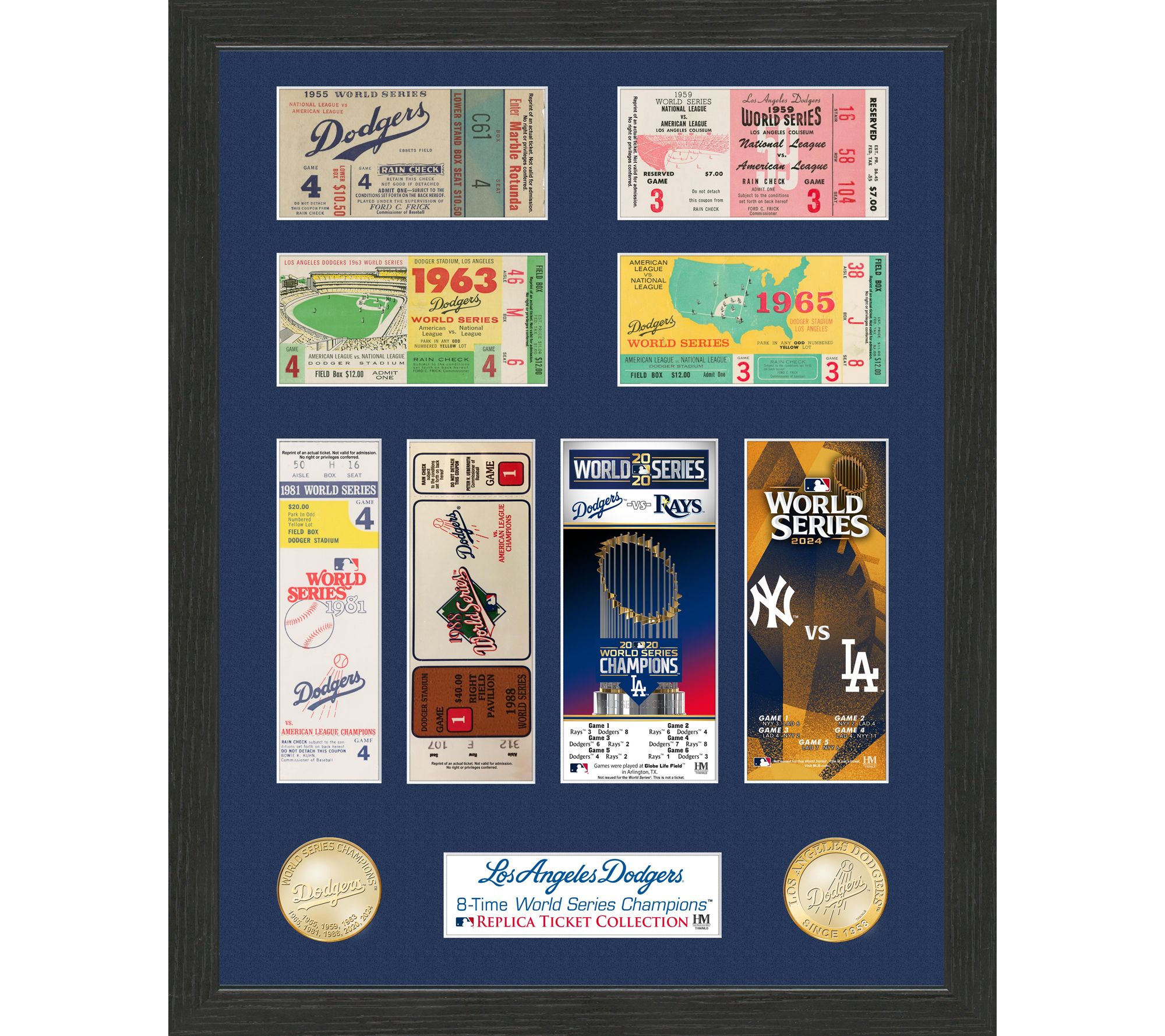 Highland Mint Dodgers World Series Ticket Bronze Coin Photo