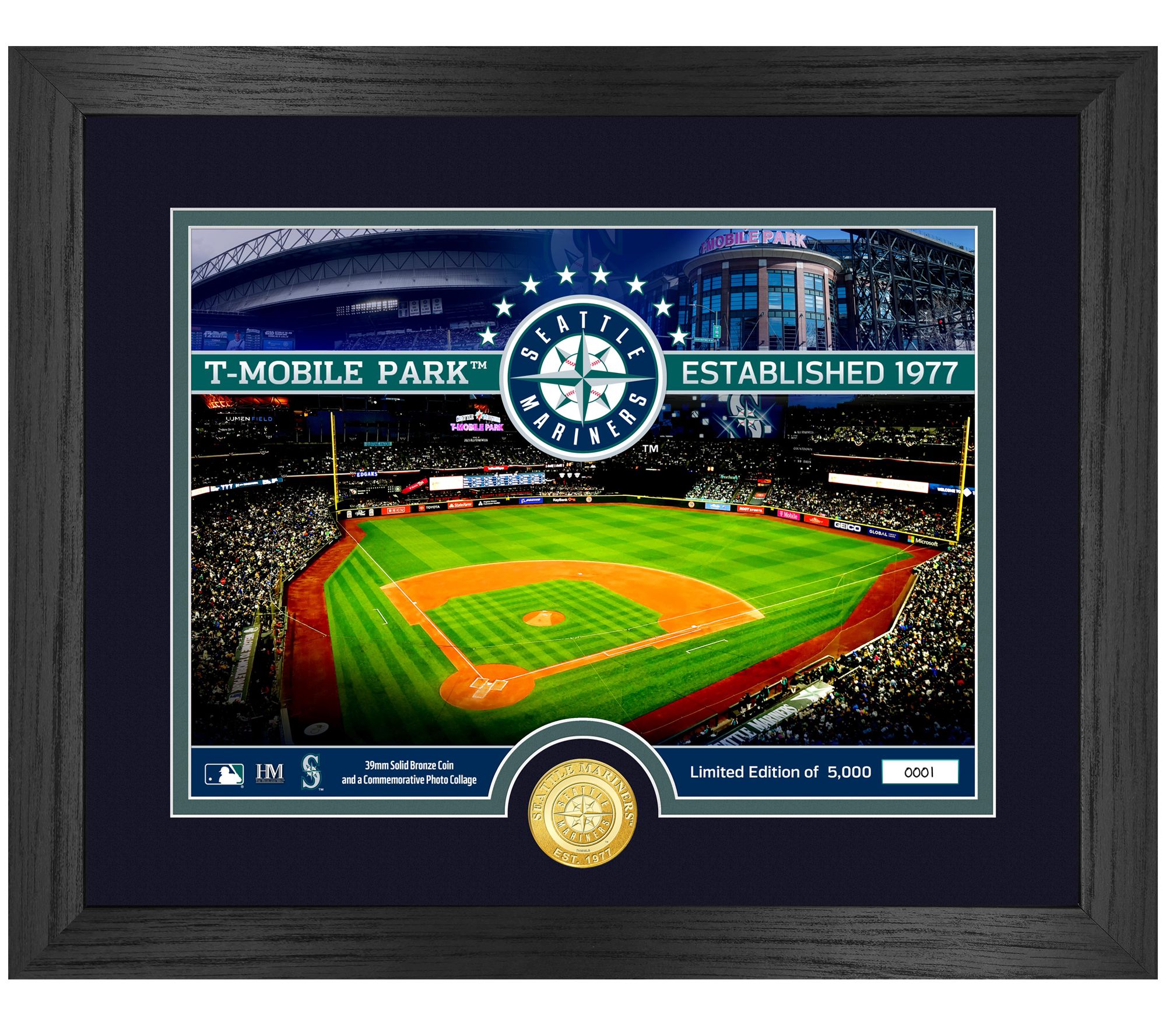 Highland Mint Seattle Mariners Bronze Coin Stadium Photo Mint