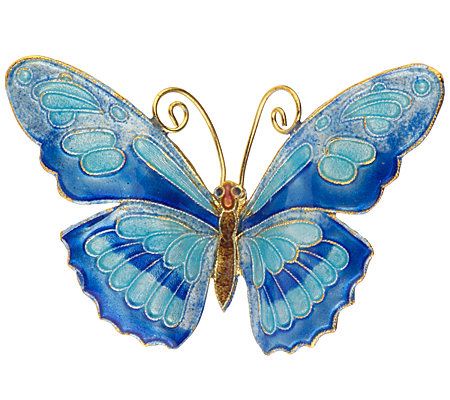 Cloisonne Set Of Four Butterfly Magnets - Qvc.com